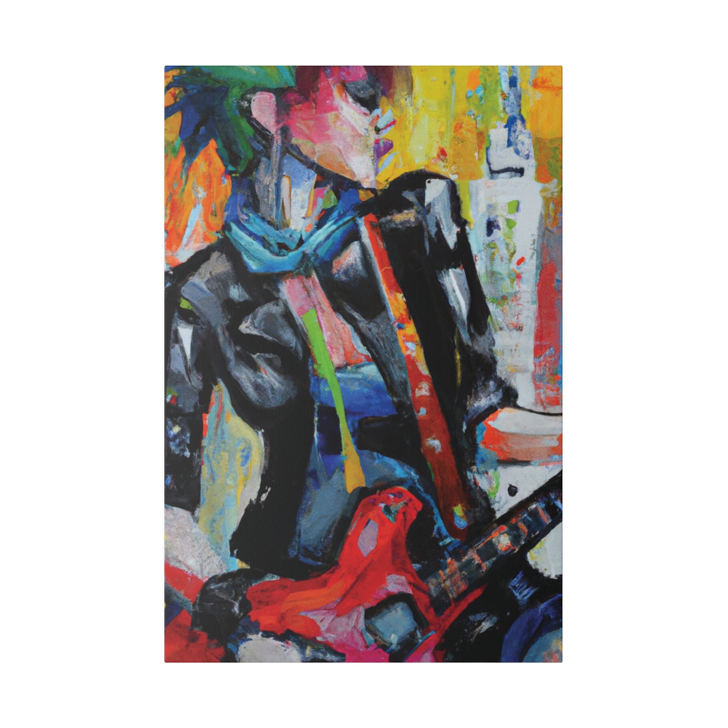 3614G - Rockstar Oil Painting Style Print | Poster | Home Decor | Wall Art | Music Art | Canvas