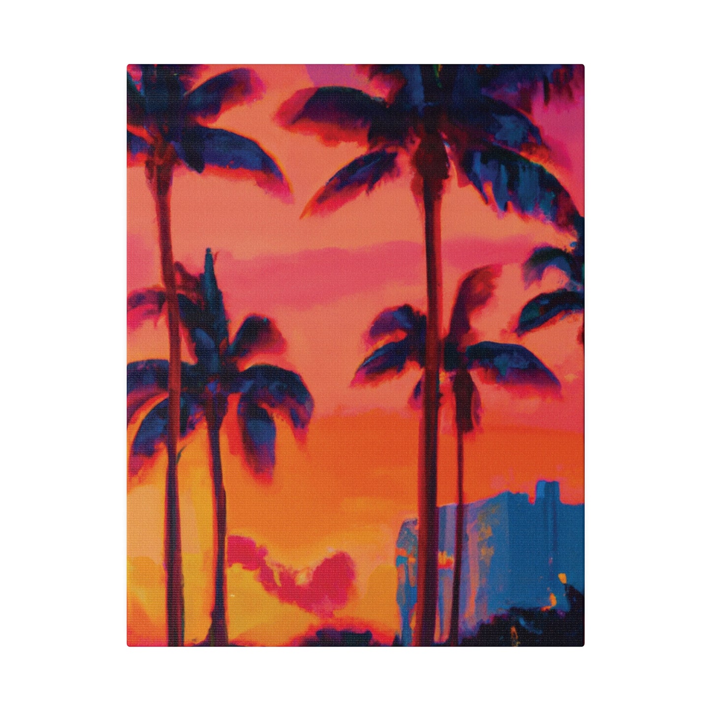 4456Y - Miami Beach Sunset Painting Print | Miami | Beach | Sunset | Poster | Home Decor | Wall Art | Canvas