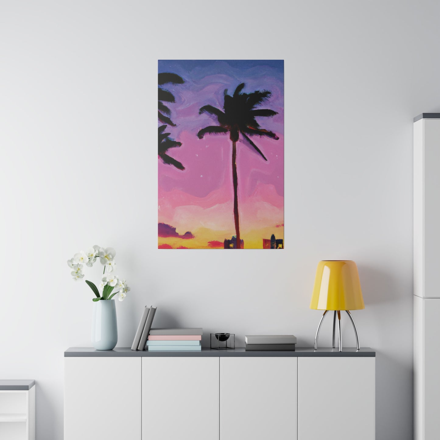 7801Y - Miami Beach Sunset Painting Print | Miami | Beach | Sunset | Poster | Home Decor | Wall Art | Canvas