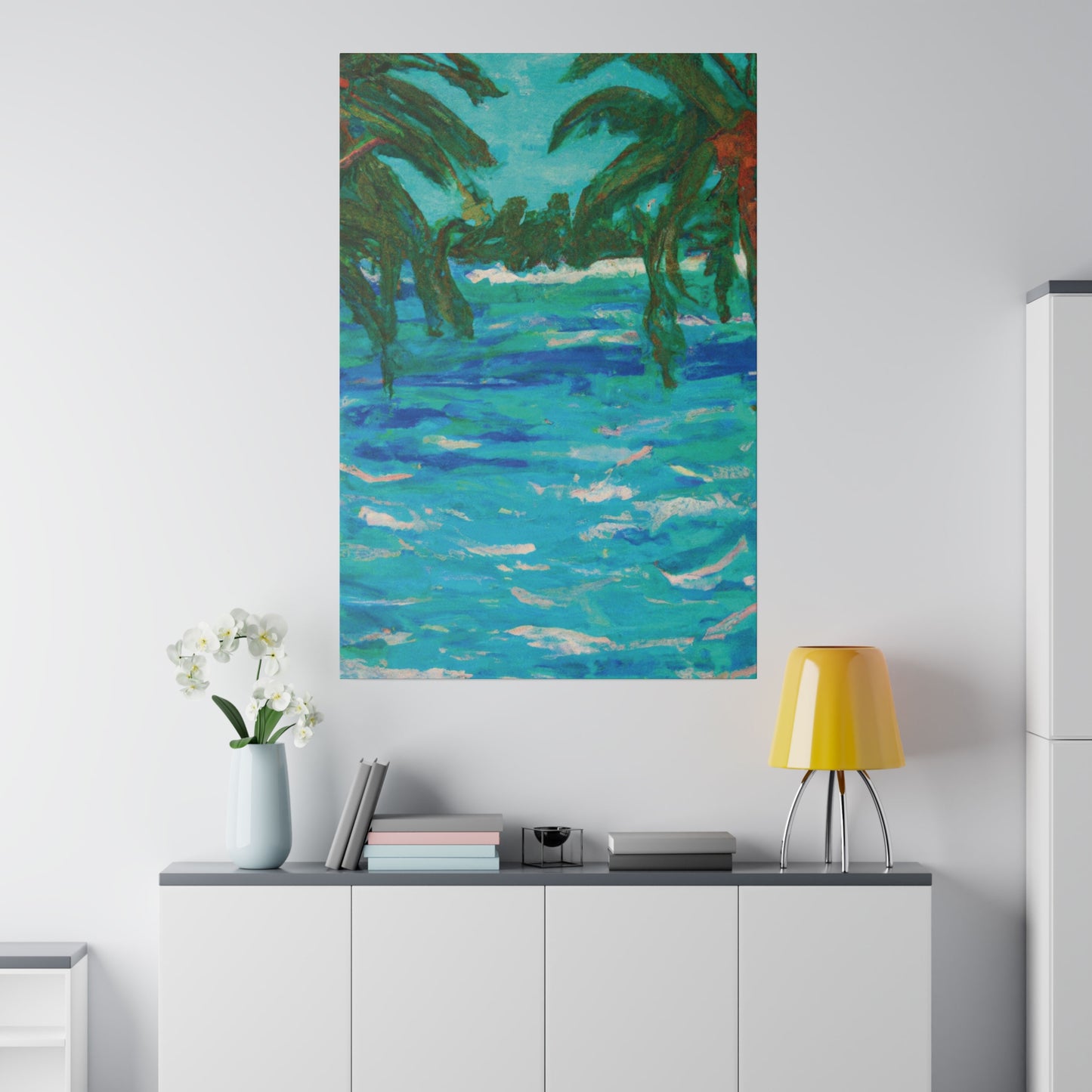 7482U - Bahamas Ocean Painting Print | Bahamas | Ocean | Beach | Poster | Home Decor | Wall Art | Canvas