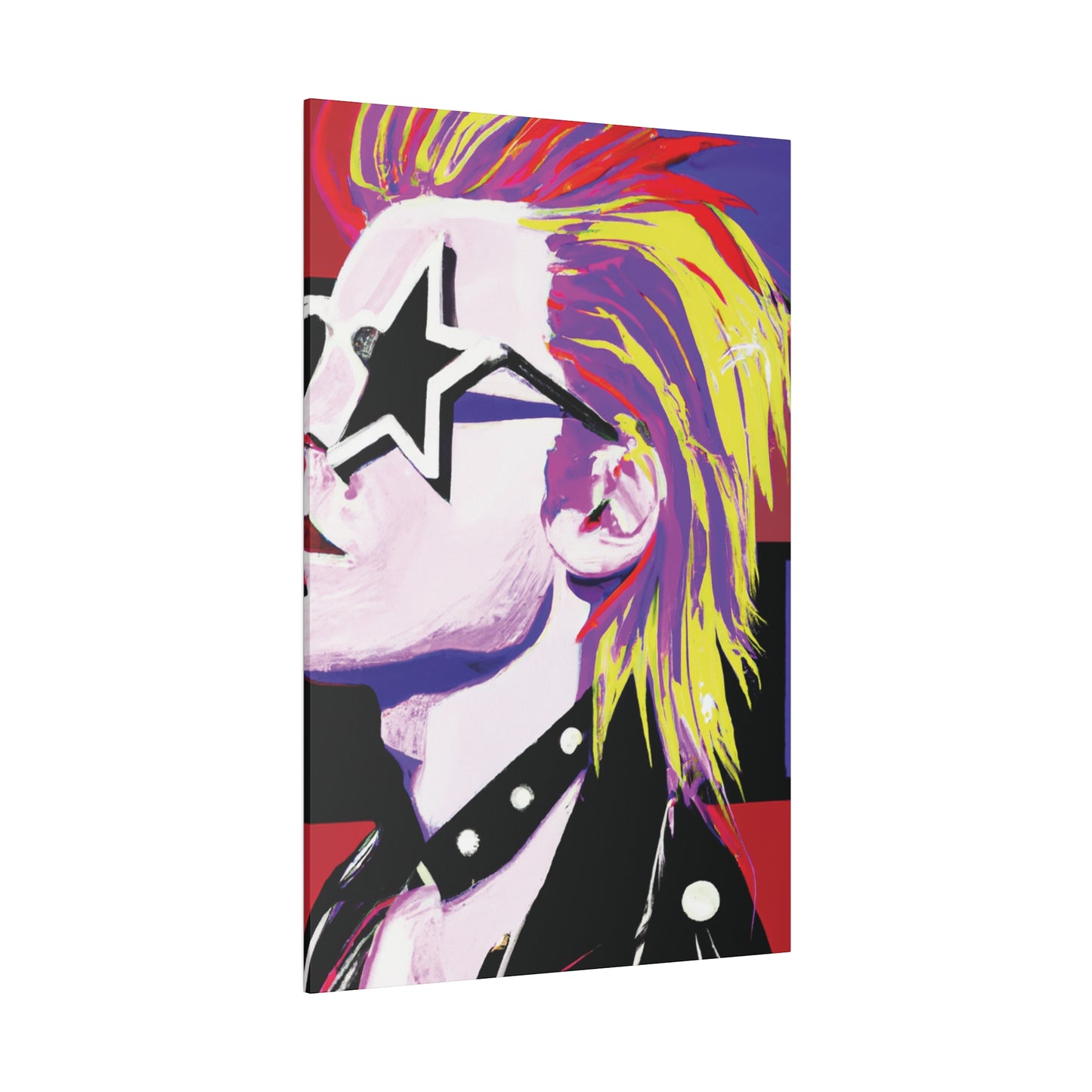 7547K - Rockstar Painting Print | Face | Abstract | Poster | Home Decor | Wall Art | Music Art | Canvas