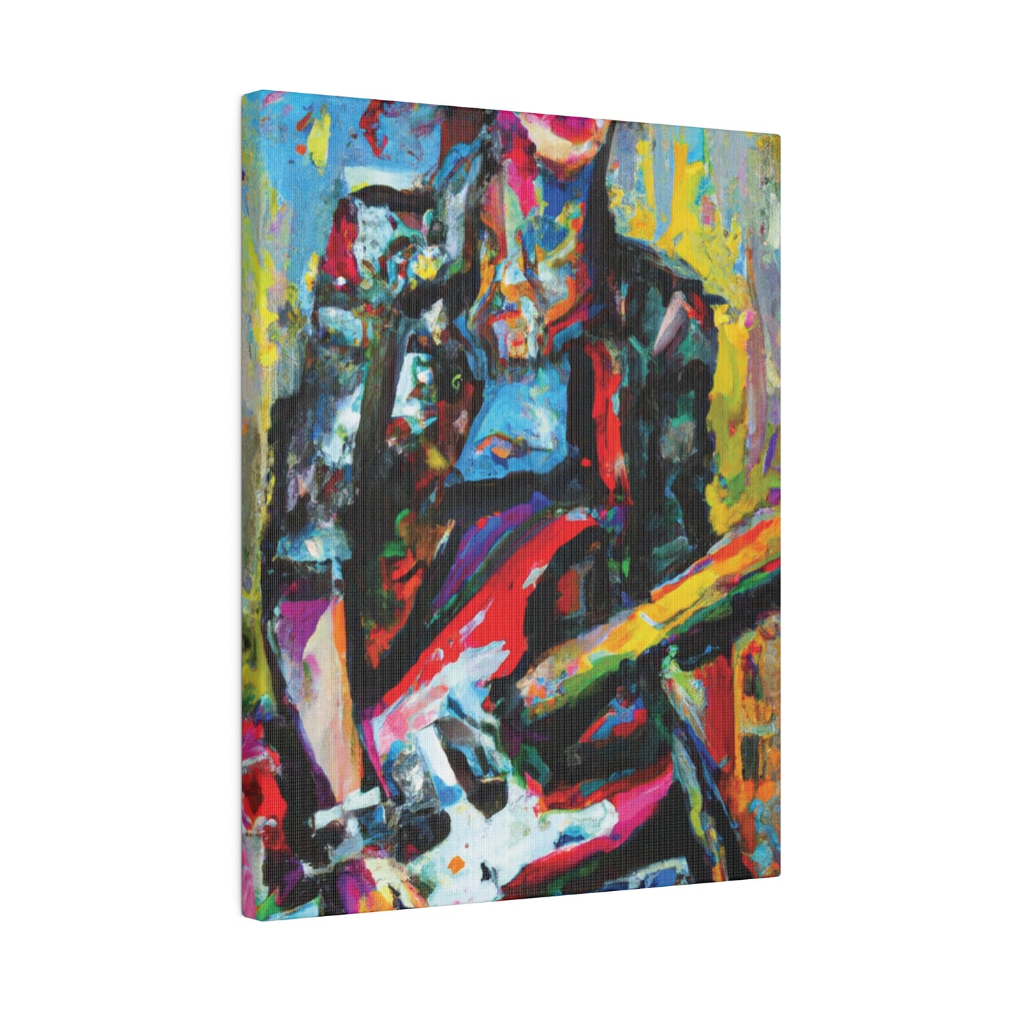 9010O - Rockstar Oil Painting Style Print | Poster | Home Decor | Wall Art | Music Art | Canvas