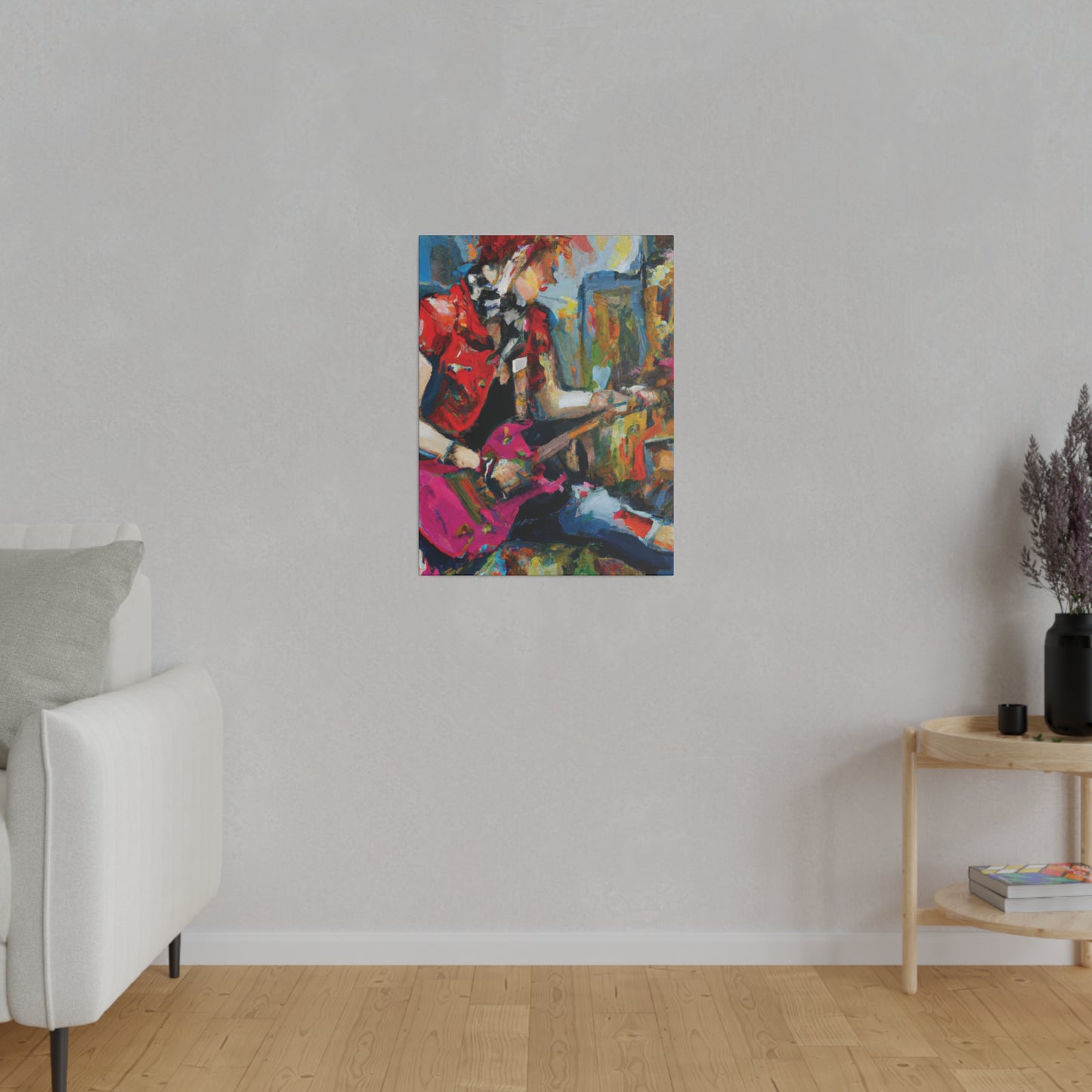 9666G - Rockstar Oil Painting Style Print | Poster | Home Decor | Wall Art | Music Art | Canvas