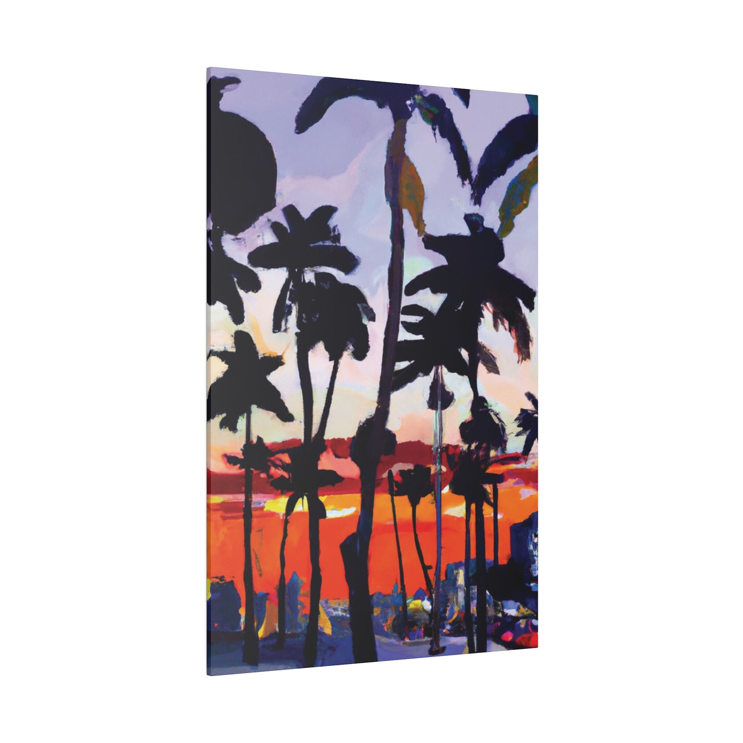 4161D - Miami Beach Sunset Painting Print | Miami | Beach | Sunset | Poster | Home Decor | Wall Art | Canvas