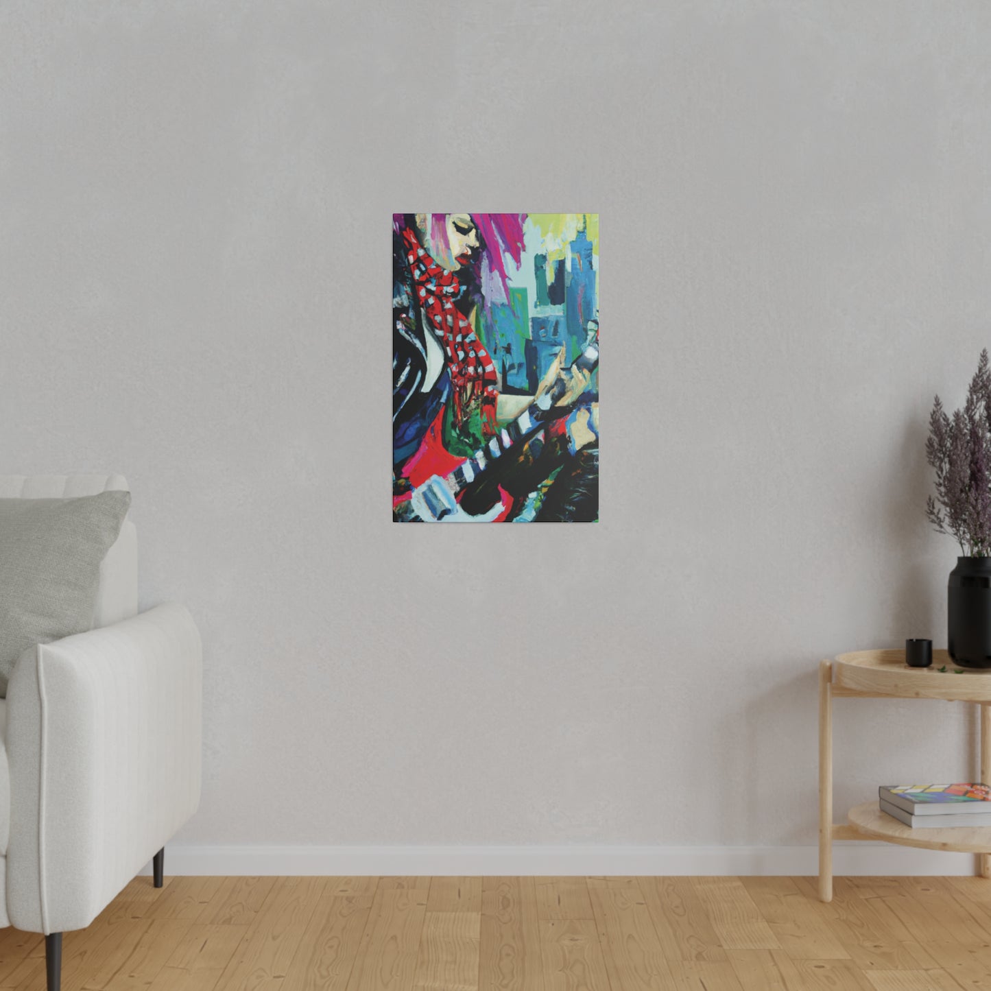 6718A - Rockstar Oil Painting Style Print | Poster | Home Decor | Wall Art | Music Art | Canvas