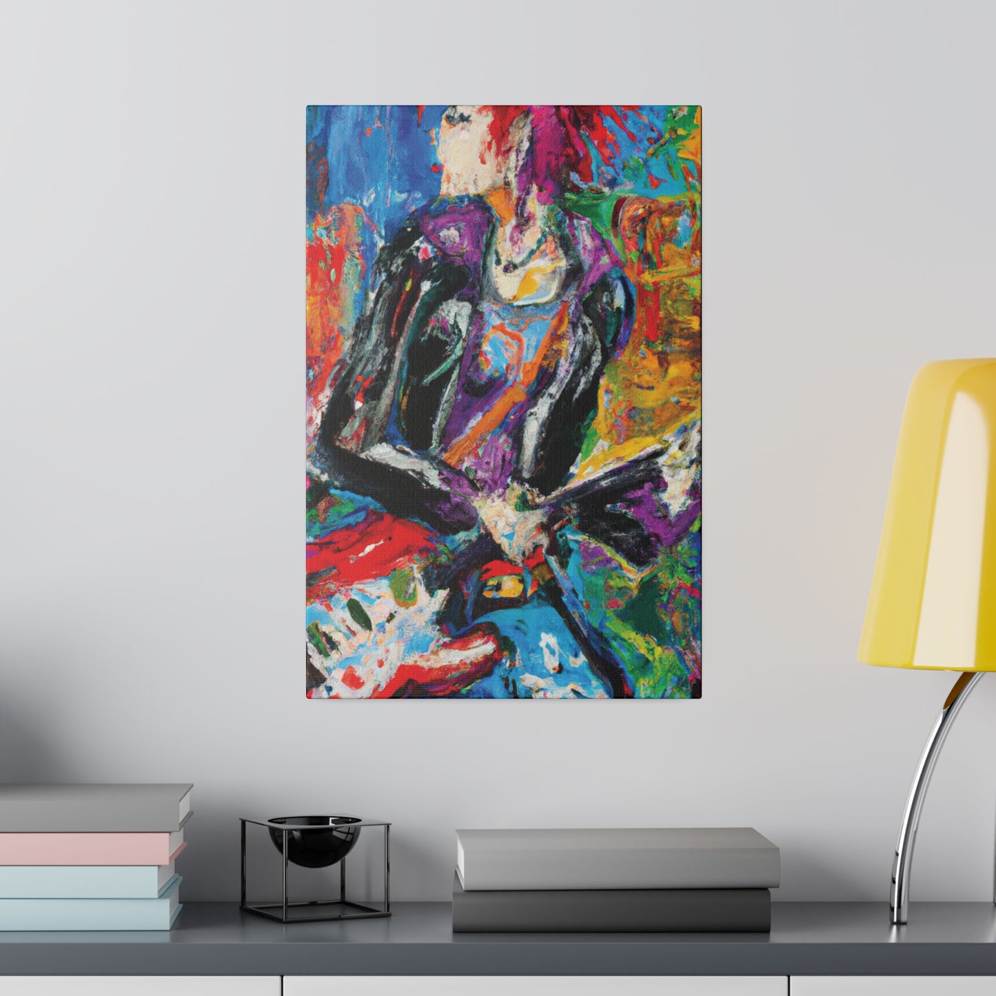 7254X - Rockstar Oil Painting Style Print | Poster | Home Decor | Wall Art | Music Art | Canvas