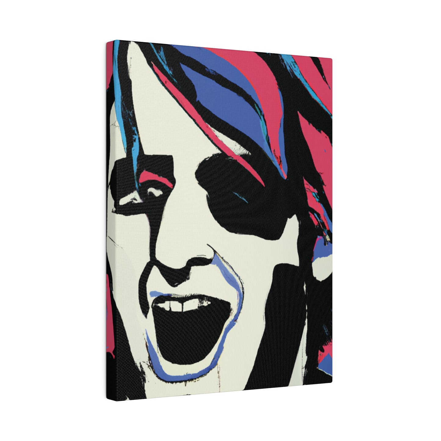 4318K - Rockstar Painting Print | Face | Abstract | Poster | Home Decor | Wall Art | Music Art | Canvas