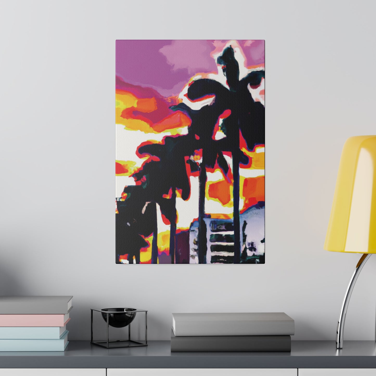 1923K - Miami Beach Sunset Painting Print | Miami | Beach | Sunset | Poster | Home Decor | Wall Art | Canvas