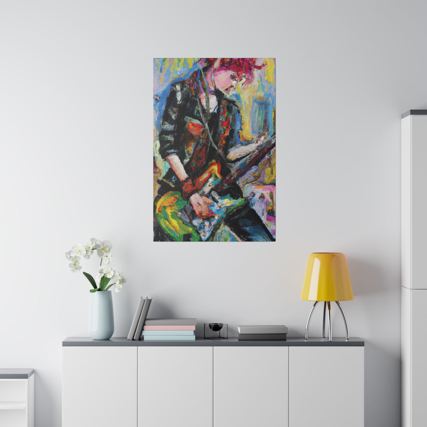 4658Z - Rockstar Oil Painting Style Print | Poster | Home Decor | Wall Art | Music Art | Canvas