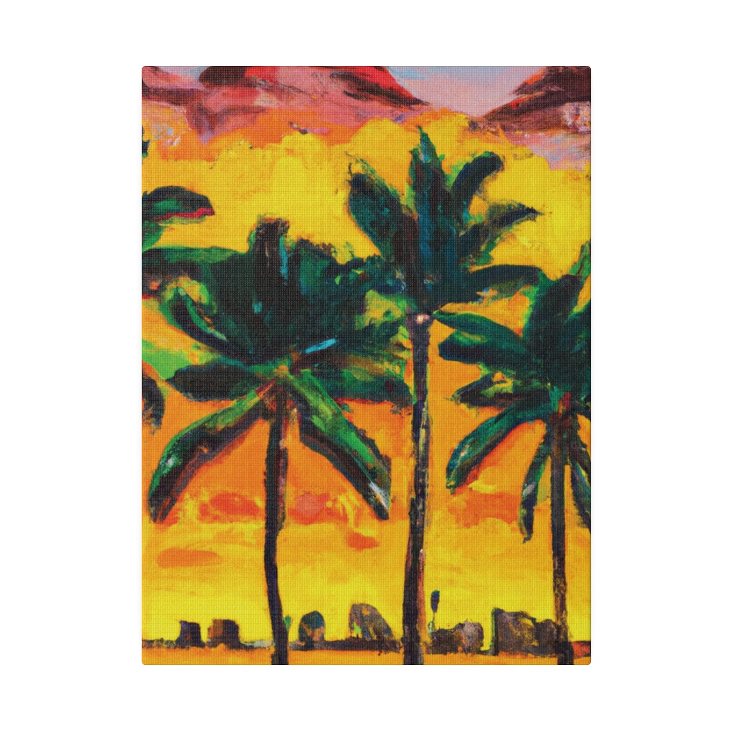 3622W - Miami Beach Sunset Painting Print | Miami | Beach | Sunset | Poster | Home Decor | Wall Art | Canvas