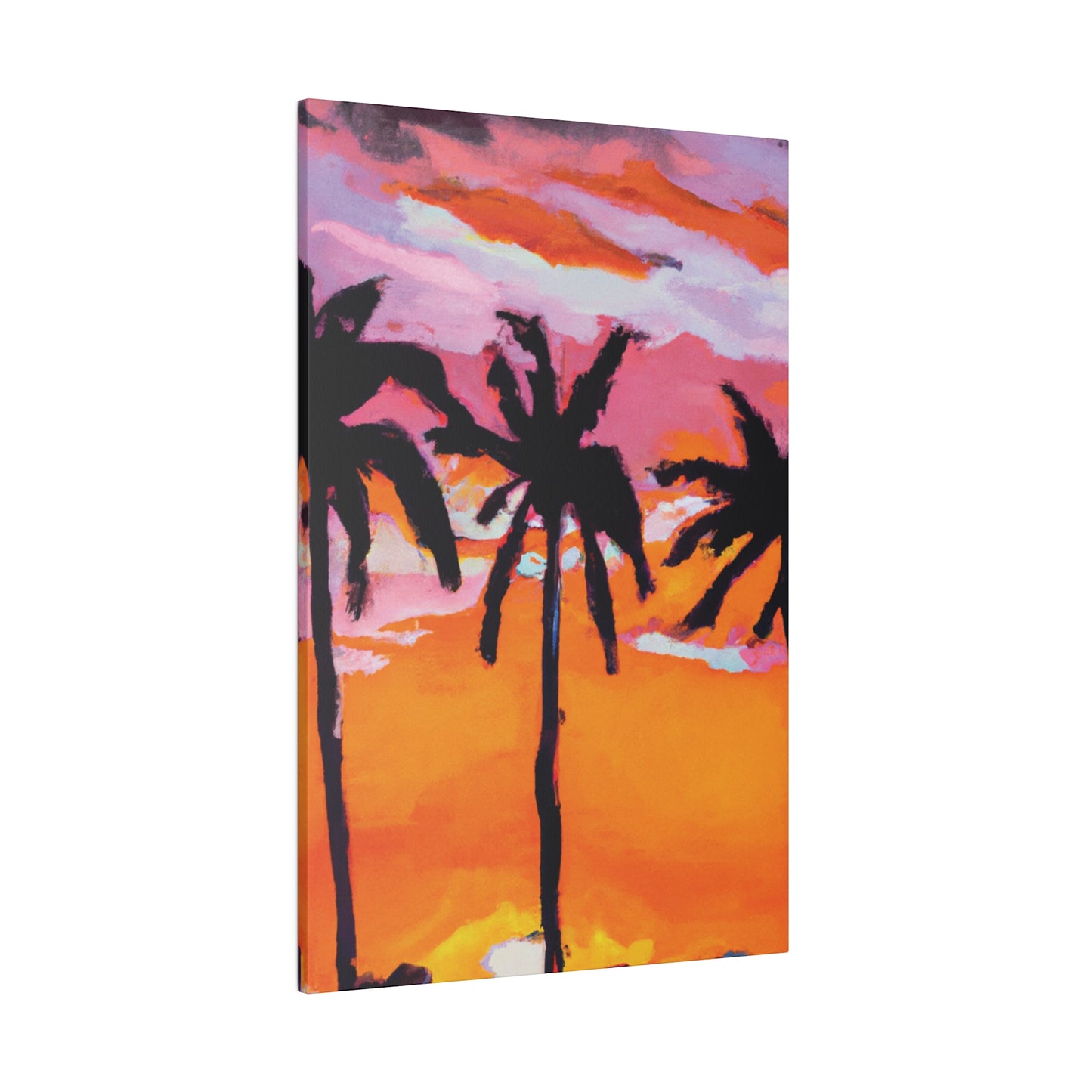 4491U - Miami Beach Sunset Painting Print | Miami | Beach | Sunset | Poster | Home Decor | Wall Art | Canvas