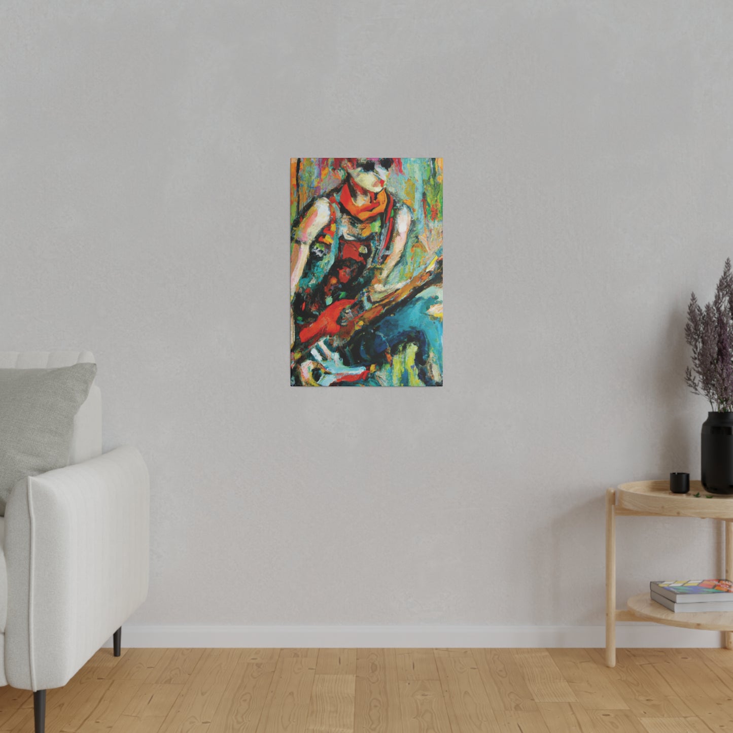 7494M - Rockstar Oil Painting Style Print | Poster | Home Decor | Wall Art | Music Art | Canvas