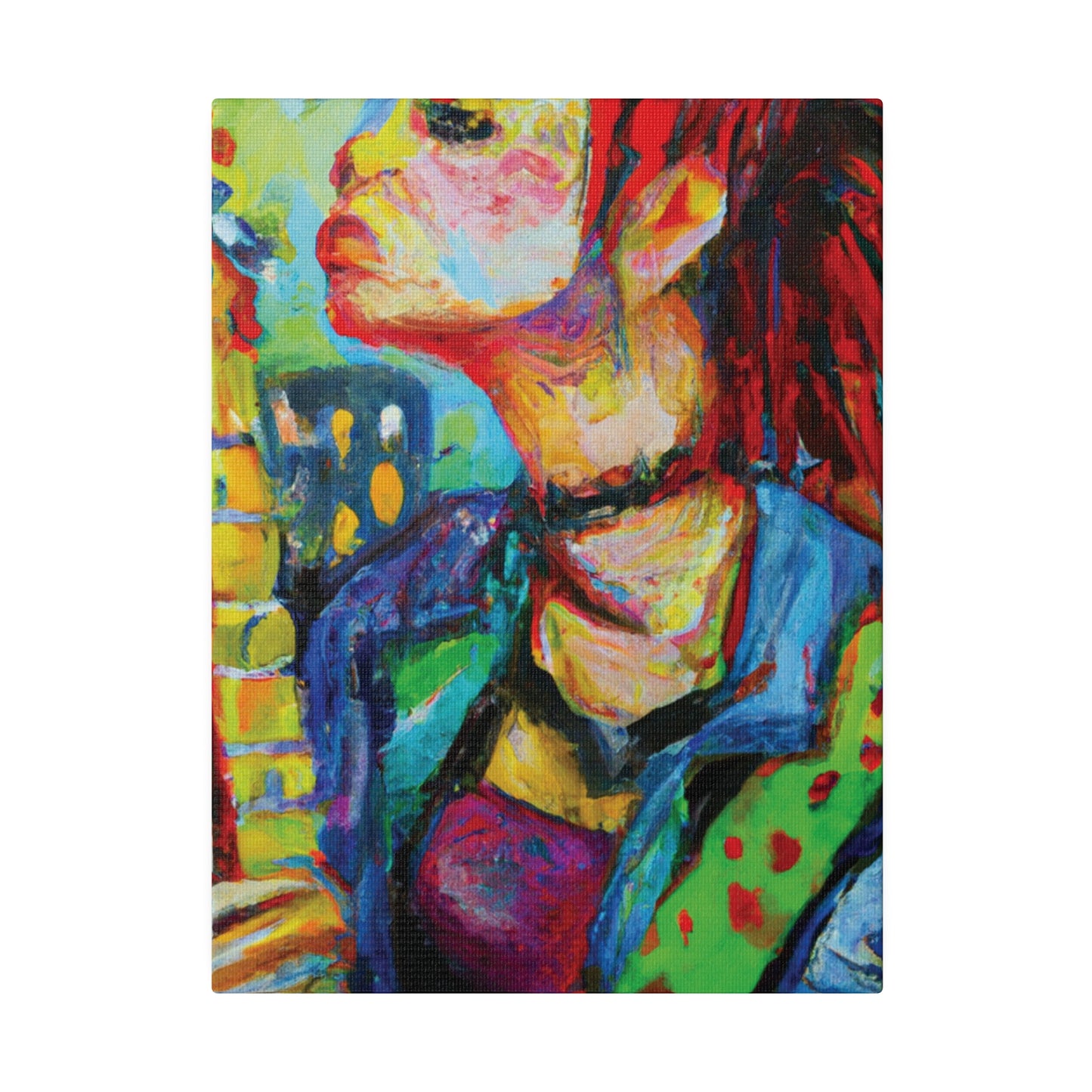 4898X - Rockstar Oil Painting Style Print | Poster | Home Decor | Wall Art | Music Art | Canvas