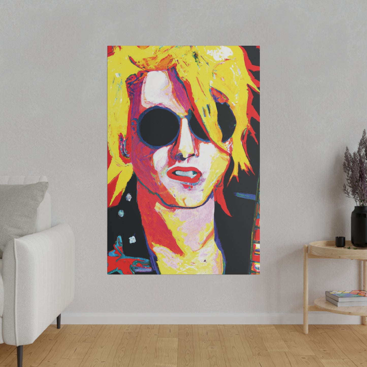 4786R - Rockstar Painting Print | Face | Abstract | Poster | Home Decor | Wall Art | Music Art | Canvas