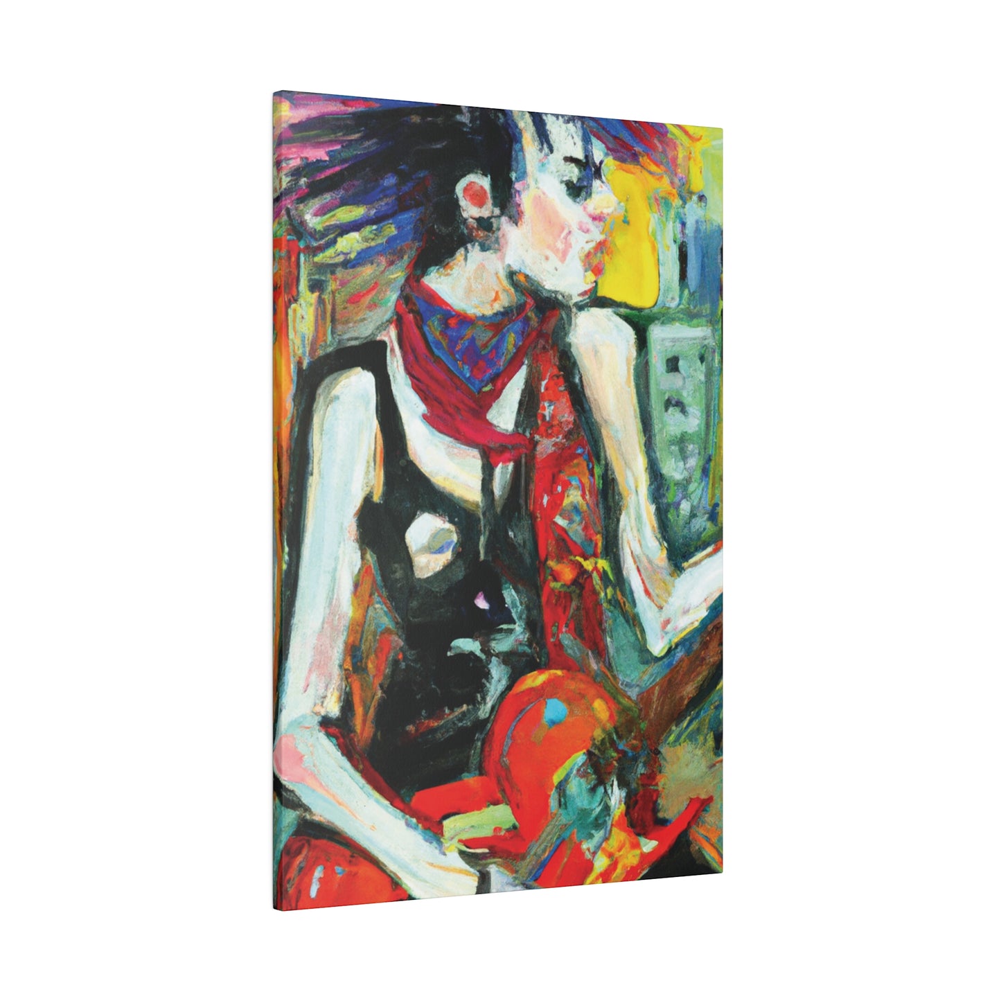 8733Q - Rockstar Oil Painting Style Print | Poster | Home Decor | Wall Art | Music Art | Canvas