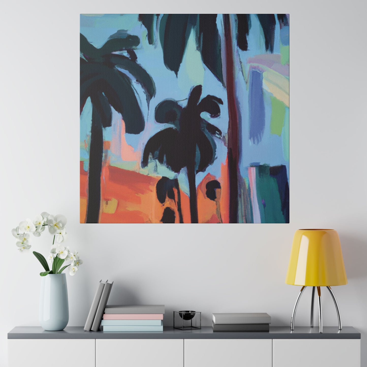 3524Z - Miami Beach Sunset Painting Print | Miami | Beach | Sunset | Poster | Home Decor | Wall Art | Canvas