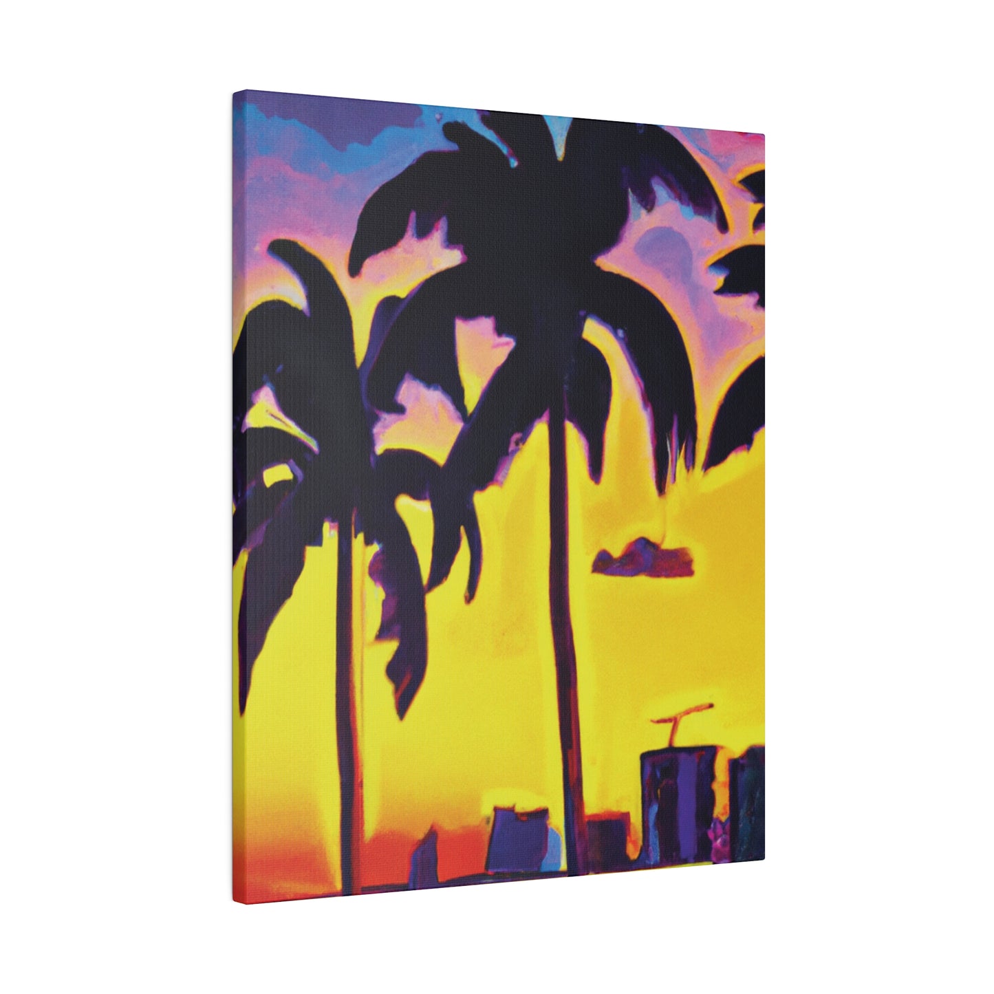 5674W - Miami Beach Sunset Painting Print | Miami | Beach | Sunset | Poster | Home Decor | Wall Art | Canvas