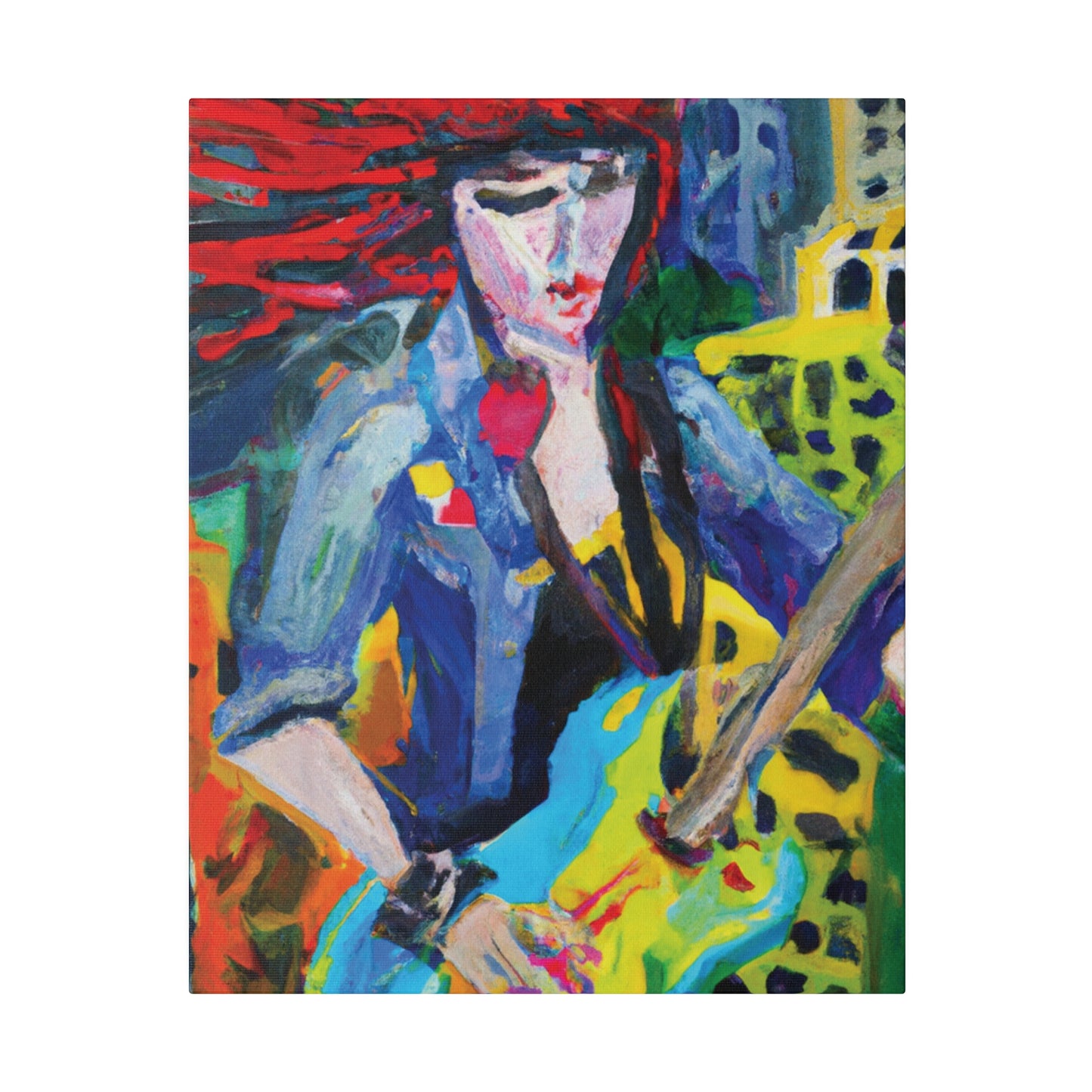 5084Q - Rockstar Oil Painting Style Print | Poster | Home Decor | Wall Art | Music Art | Canvas