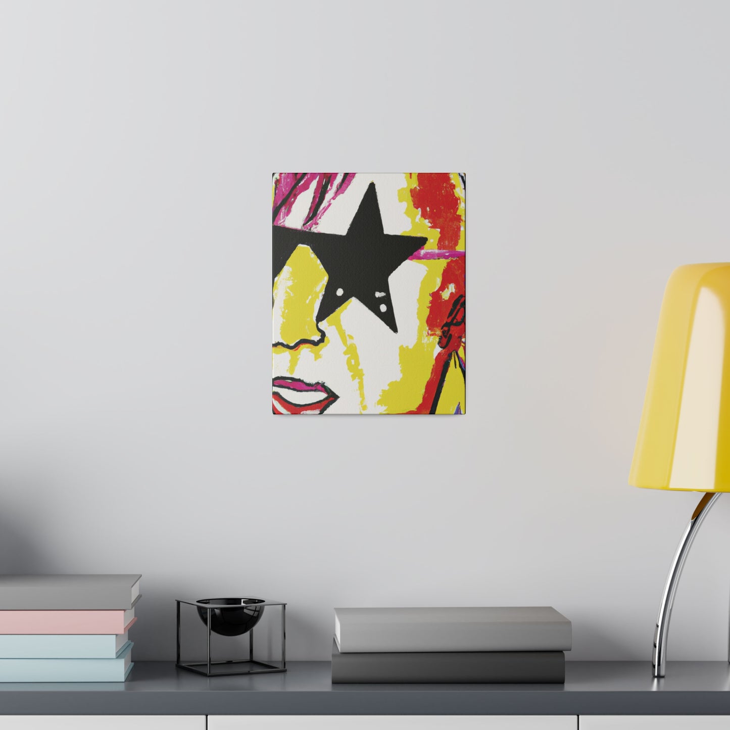 5698R - Rockstar Painting Print | Face | Abstract | Poster | Home Decor | Wall Art | Music Art | Canvas