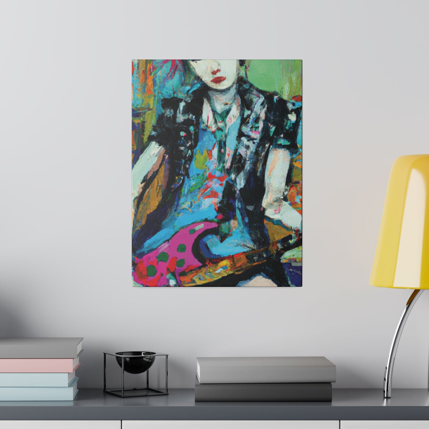 8725A - Rockstar Oil Painting Style Print | Poster | Home Decor | Wall Art | Music Art | Canvas