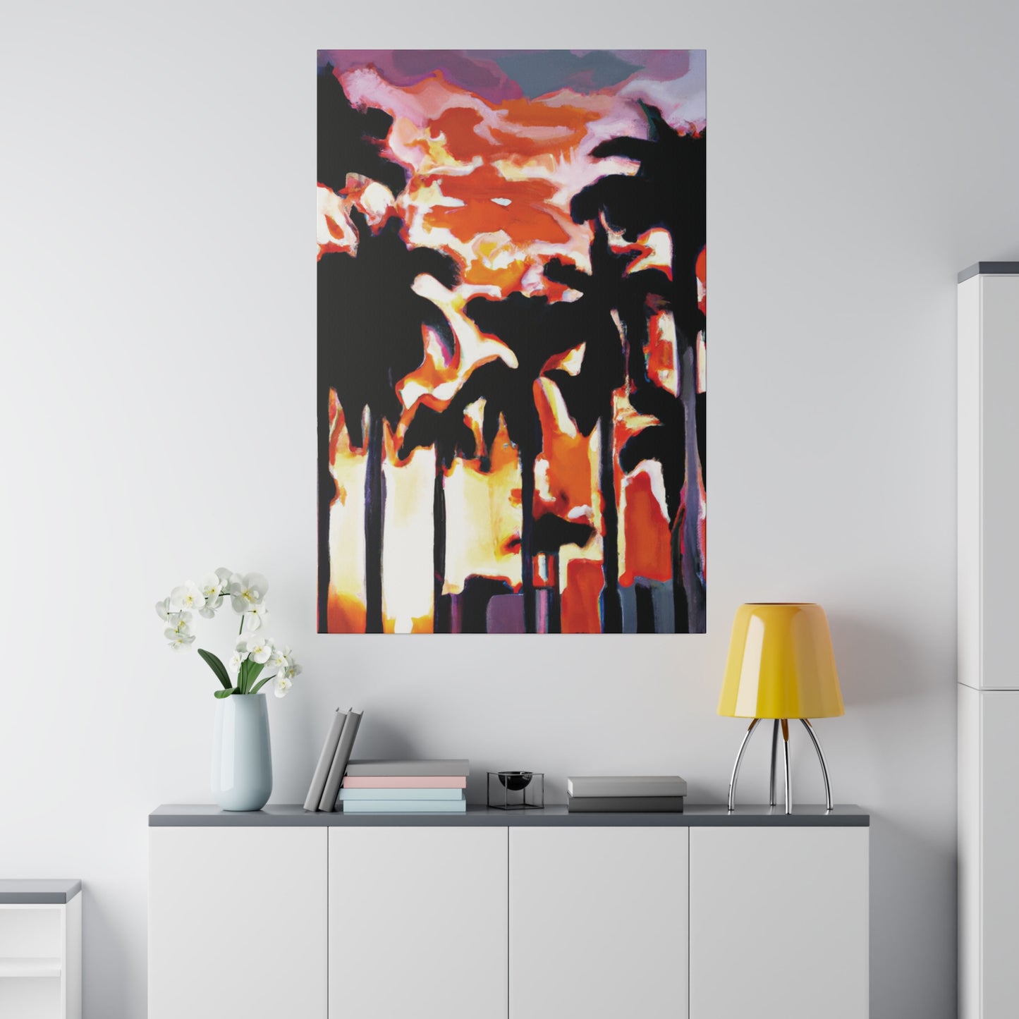 9274N - Miami Beach Sunset Painting Print | Miami | Beach | Sunset | Poster | Home Decor | Wall Art | Canvas