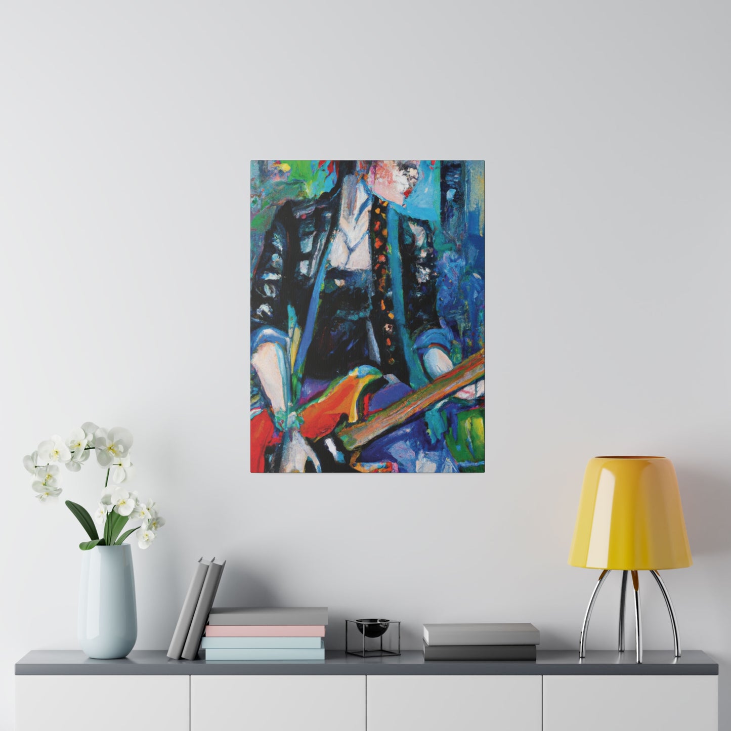 7376R - Rockstar Oil Painting Style Print | Poster | Home Decor | Wall Art | Music Art | Canvas