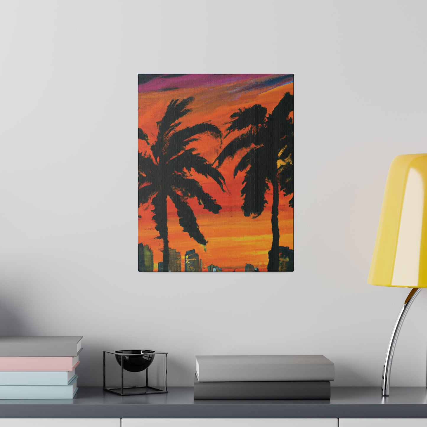 3294V - Miami Beach Sunset Painting Print | Miami | Beach | Sunset | Poster | Home Decor | Wall Art | Canvas