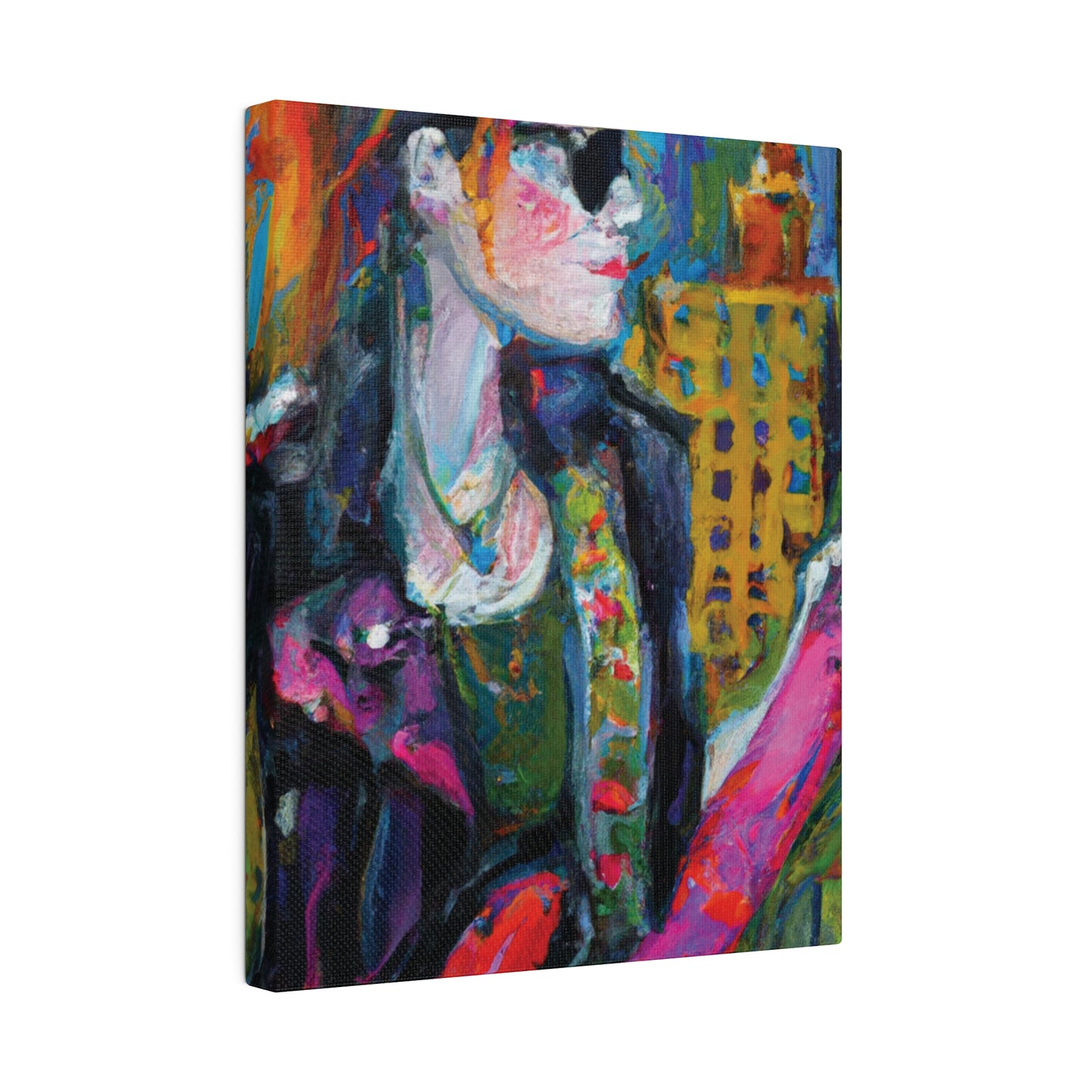9503W - Rockstar Oil Painting Style Print | Poster | Home Decor | Wall Art | Music Art | Canvas