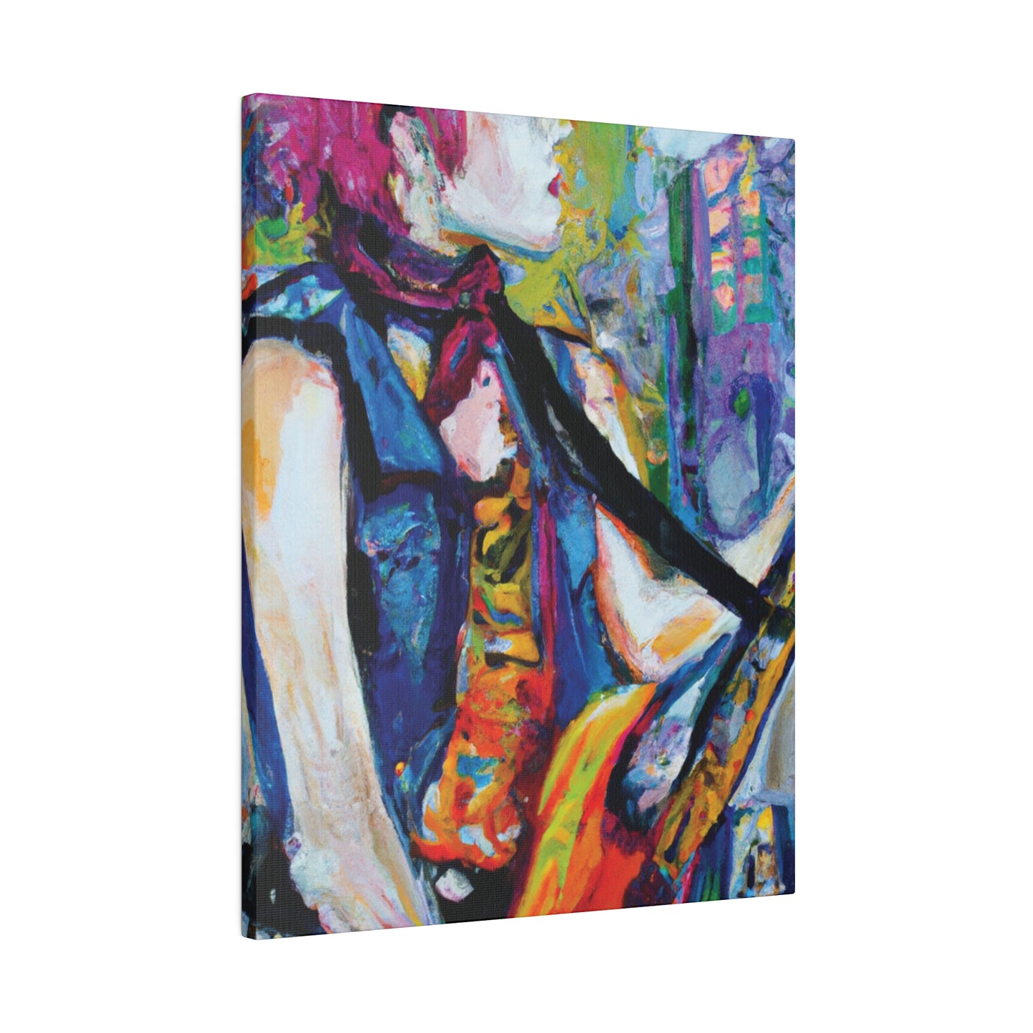 9045Z - Rockstar Oil Painting Style Print | Poster | Home Decor | Wall Art | Music Art | Canvas