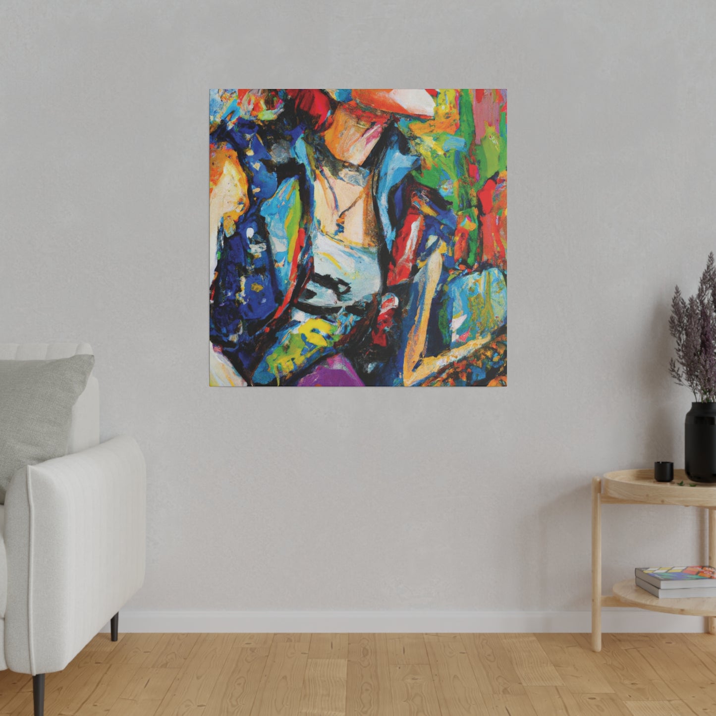 1135V - Rockstar Oil Painting Style Print | Poster | Home Decor | Wall Art | Music Art | Canvas