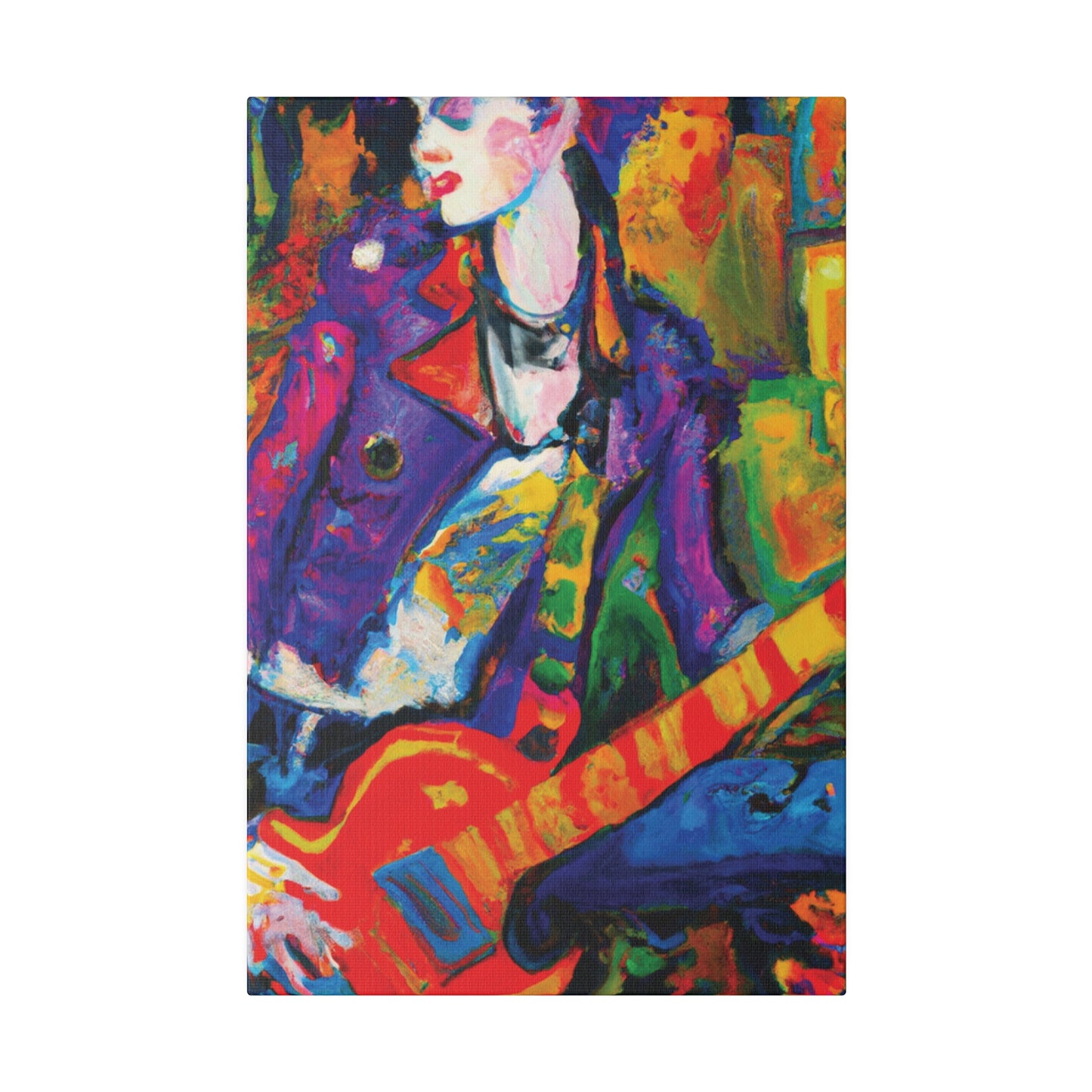 7368Q - Rockstar Oil Painting Style Print | Poster | Home Decor | Wall Art | Music Art | Canvas