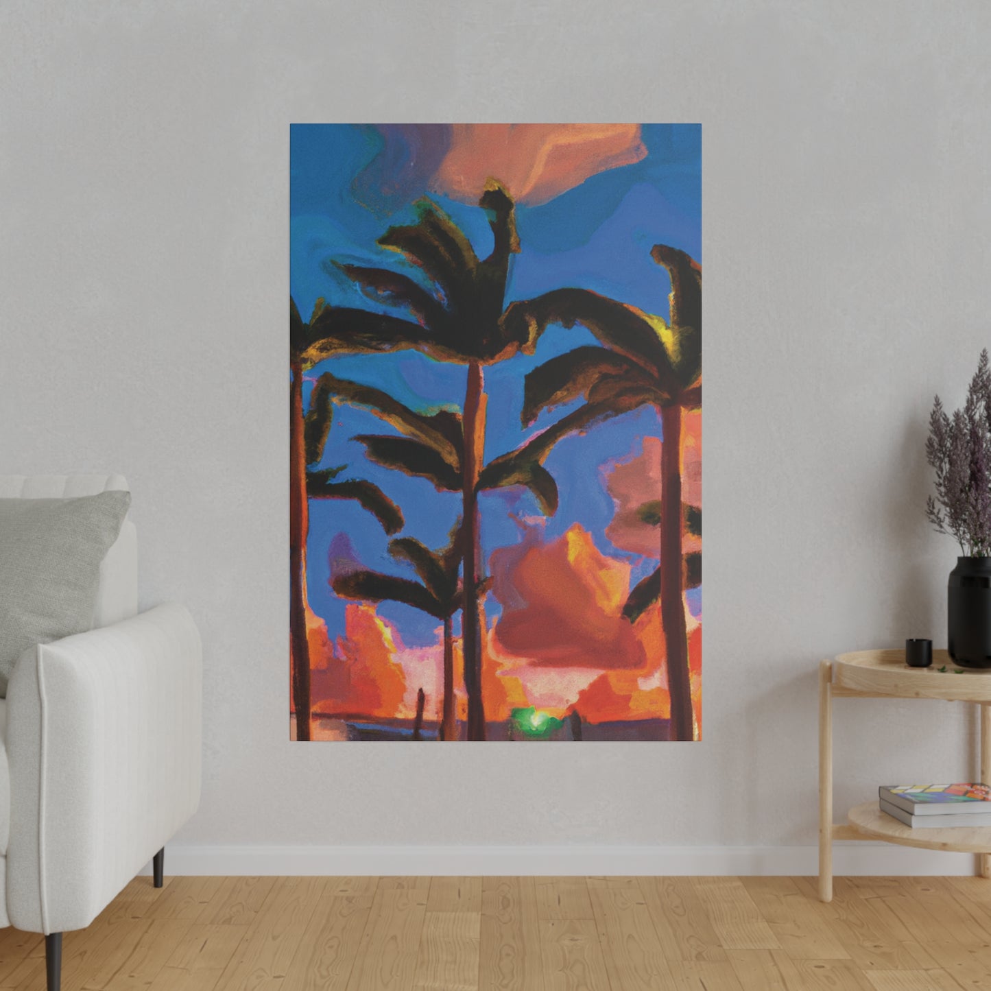 4464U - Miami Beach Sunset Painting Print | Miami | Beach | Sunset | Poster | Home Decor | Wall Art | Canvas