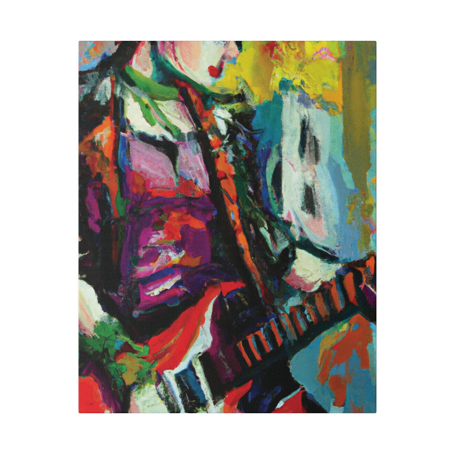 2671G - Rockstar Oil Painting Style Print | Poster | Home Decor | Wall Art | Music Art | Canvas