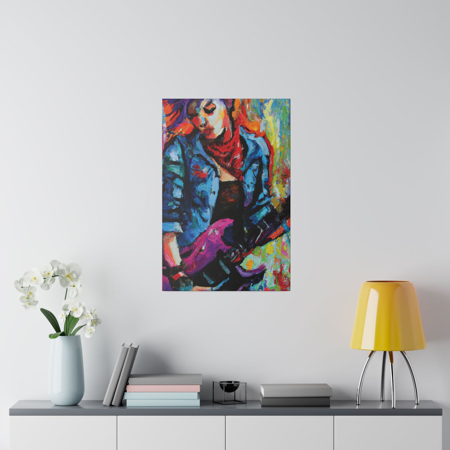 9531Q - Rockstar Oil Painting Style Print | Poster | Home Decor | Wall Art | Music Art | Canvas