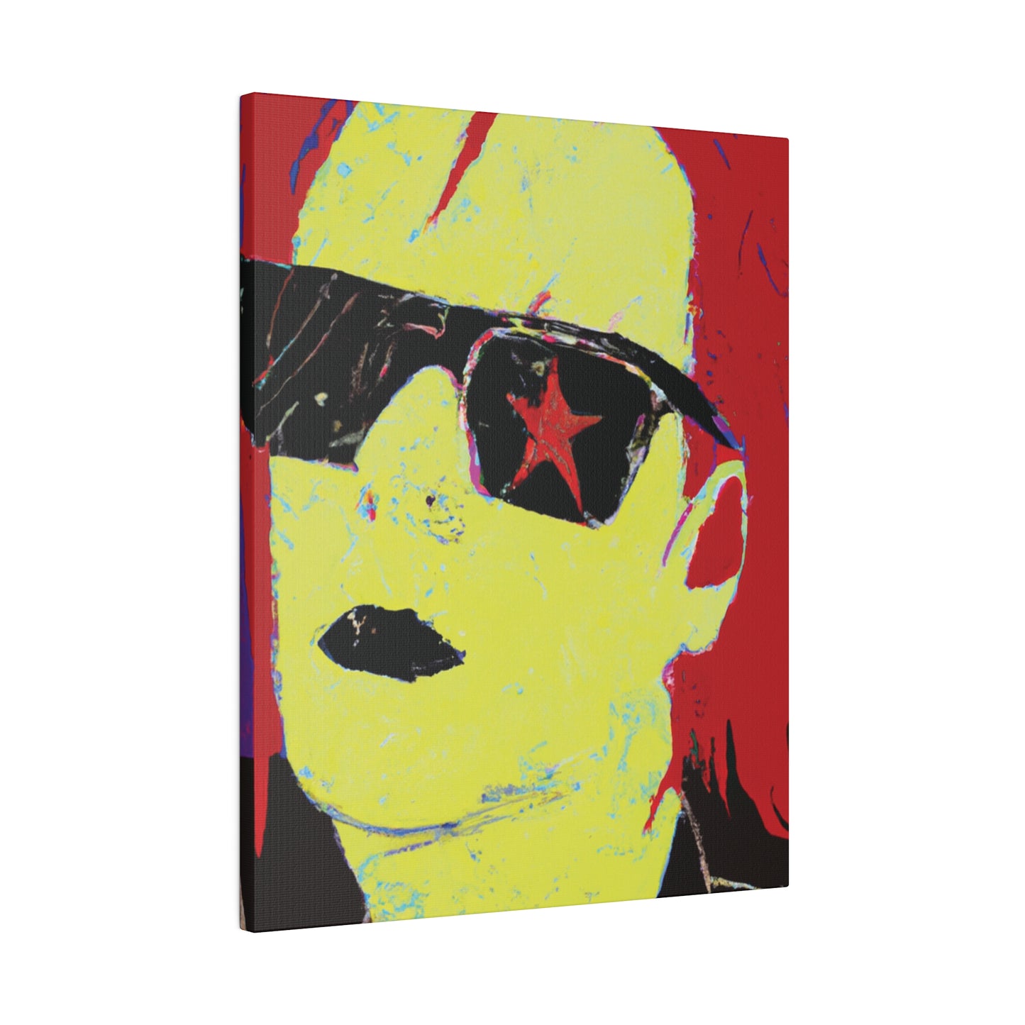 4792S - Rockstar Painting Print | Face | Abstract | Poster | Home Decor | Wall Art | Music Art | Canvas