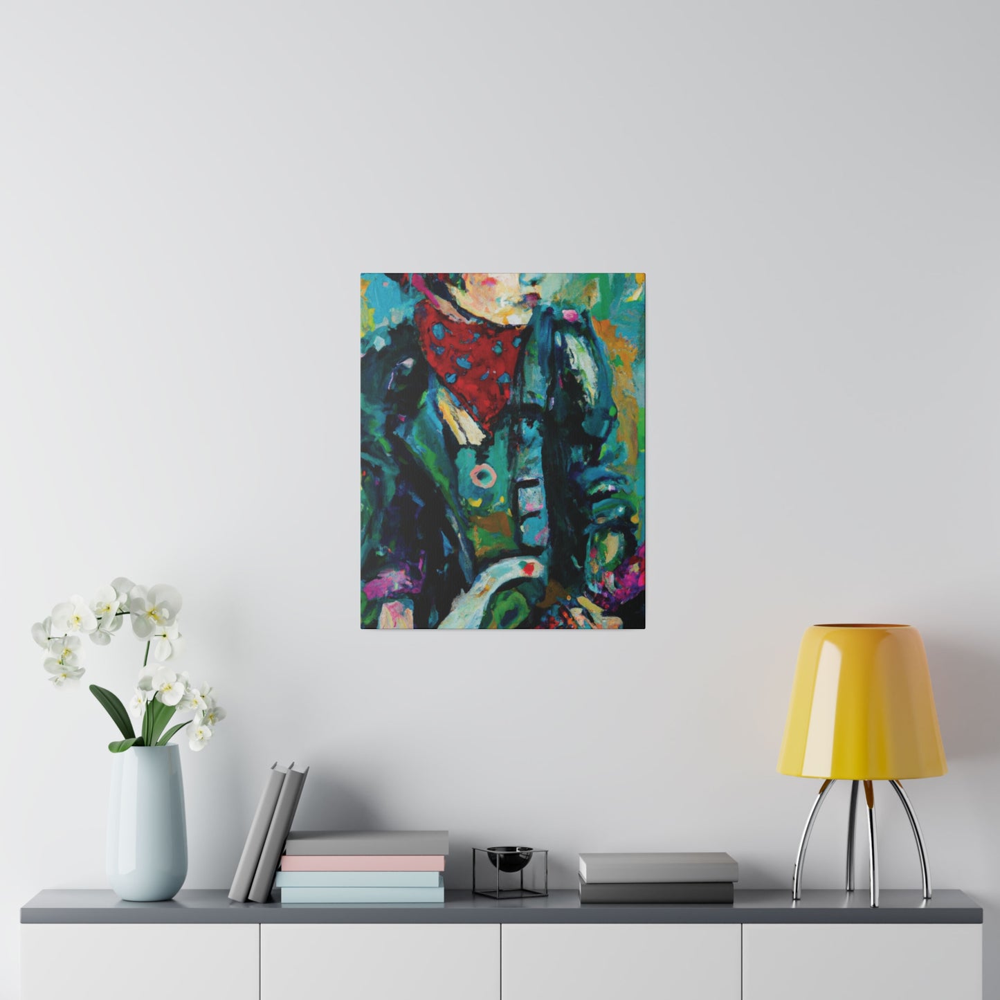 7263A - Rockstar Oil Painting Style Print | Poster | Home Decor | Wall Art | Music Art | Canvas