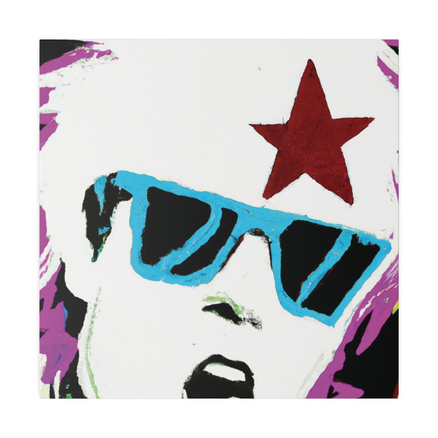 4850F - Rockstar Painting Print | Face | Abstract | Poster | Home Decor | Wall Art | Music Art | Canvas