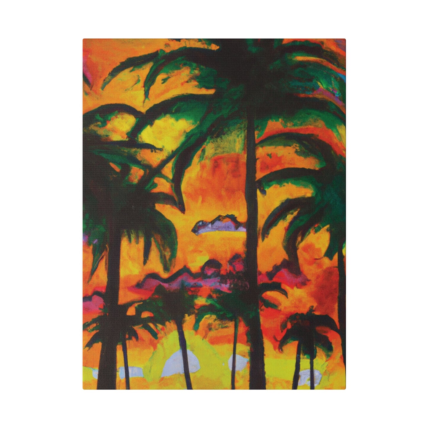 5820T - Miami Beach Sunset Painting Print | Miami | Beach | Sunset | Poster | Home Decor | Wall Art | Canvas