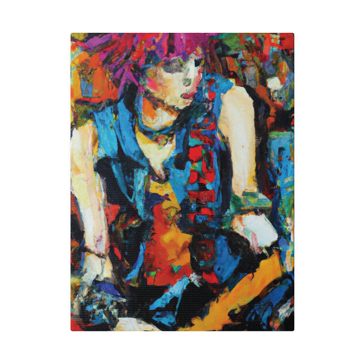 5373K - Rockstar Oil Painting Style Print | Poster | Home Decor | Wall Art | Music Art | Canvas