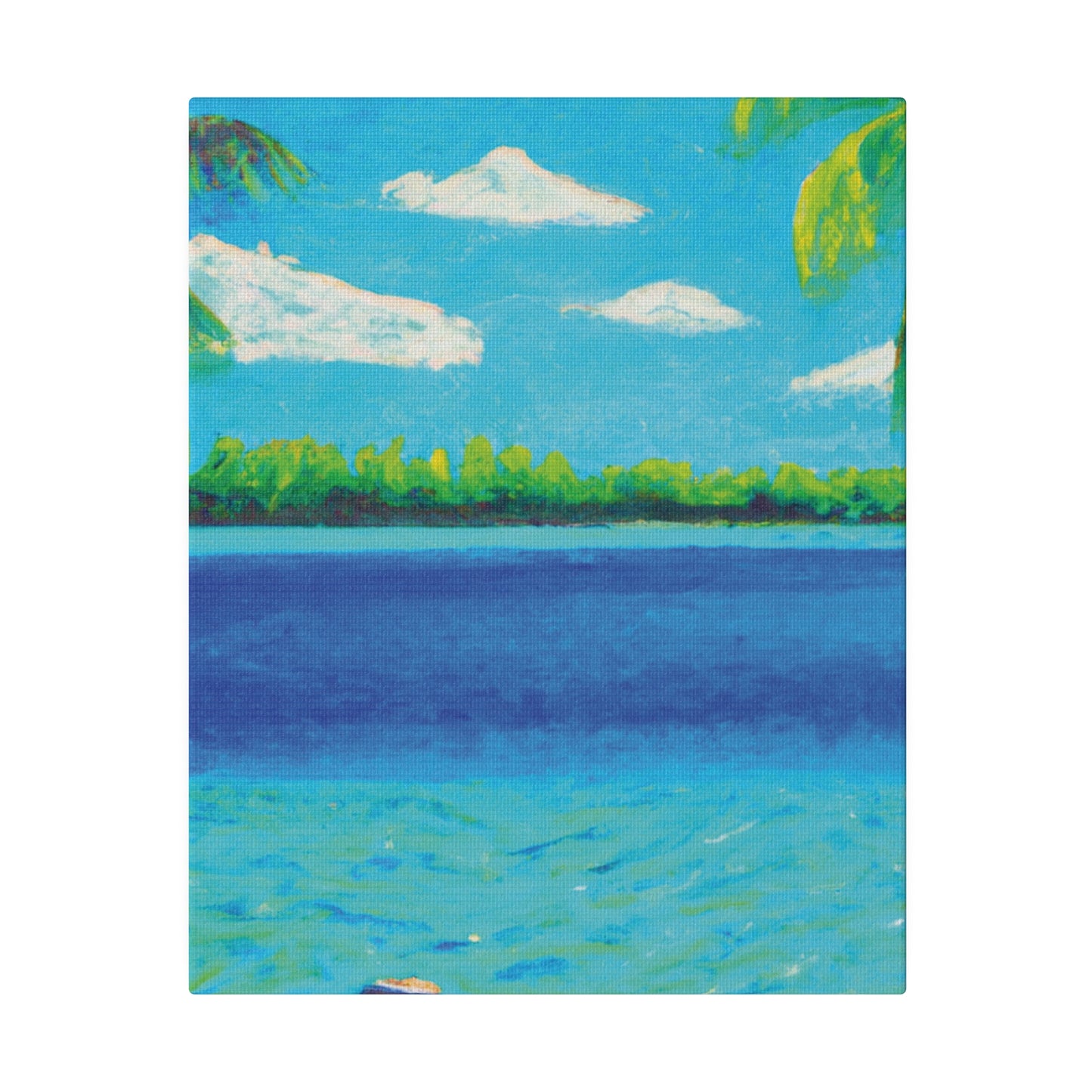 4513K - Bahamas Ocean Painting Print | Bahamas | Ocean | Beach | Poster | Home Decor | Wall Art | Canvas