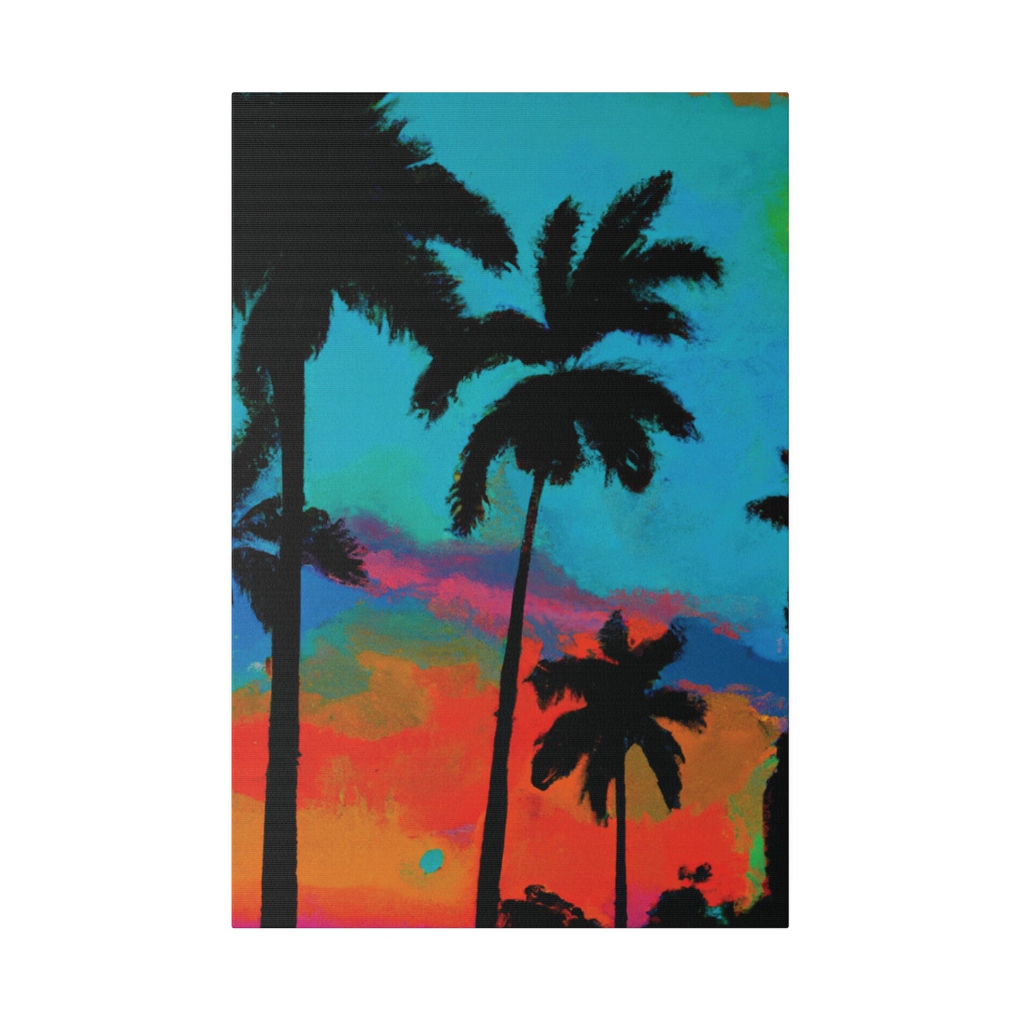 2838A - Miami Beach Sunset Painting Print | Miami | Beach | Sunset | Poster | Home Decor | Wall Art | Canvas