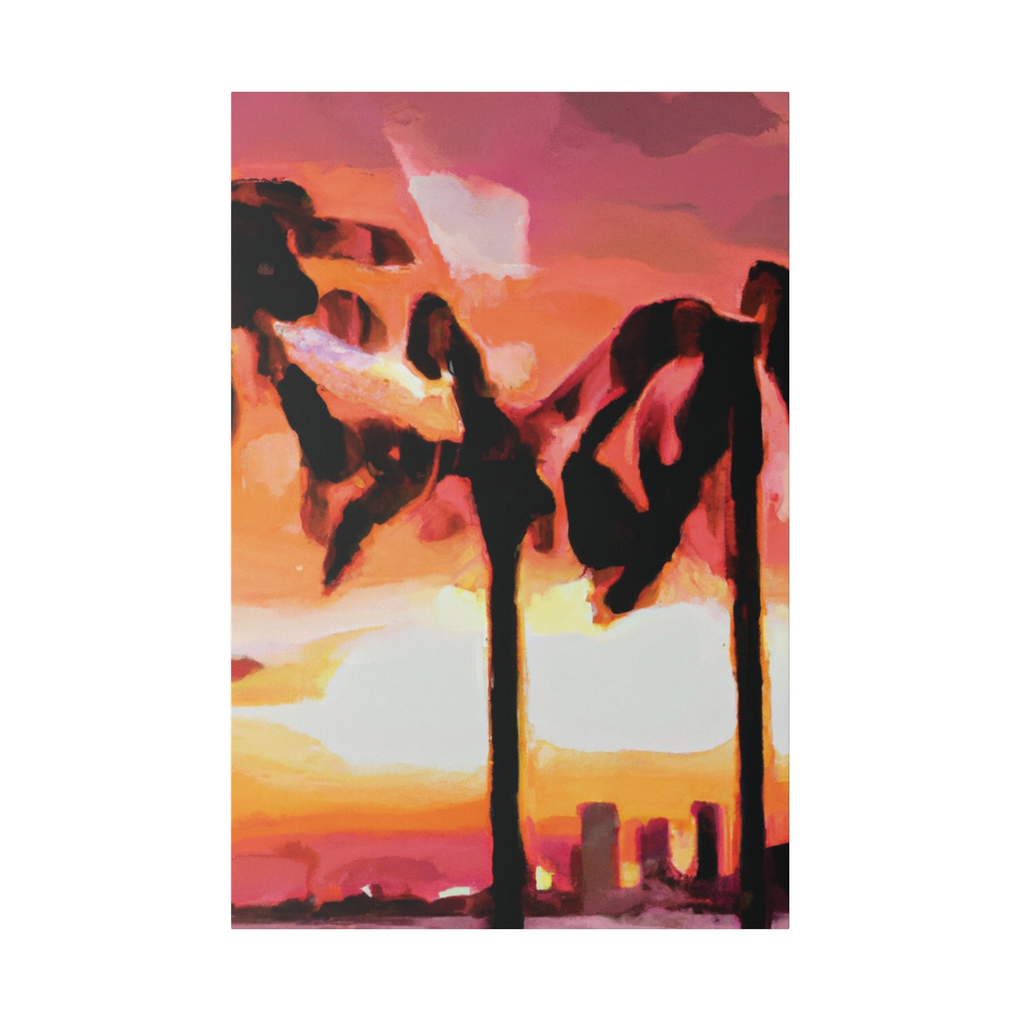 6372O - Miami Beach Sunset Painting Print | Miami | Beach | Sunset | Poster | Home Decor | Wall Art | Canvas