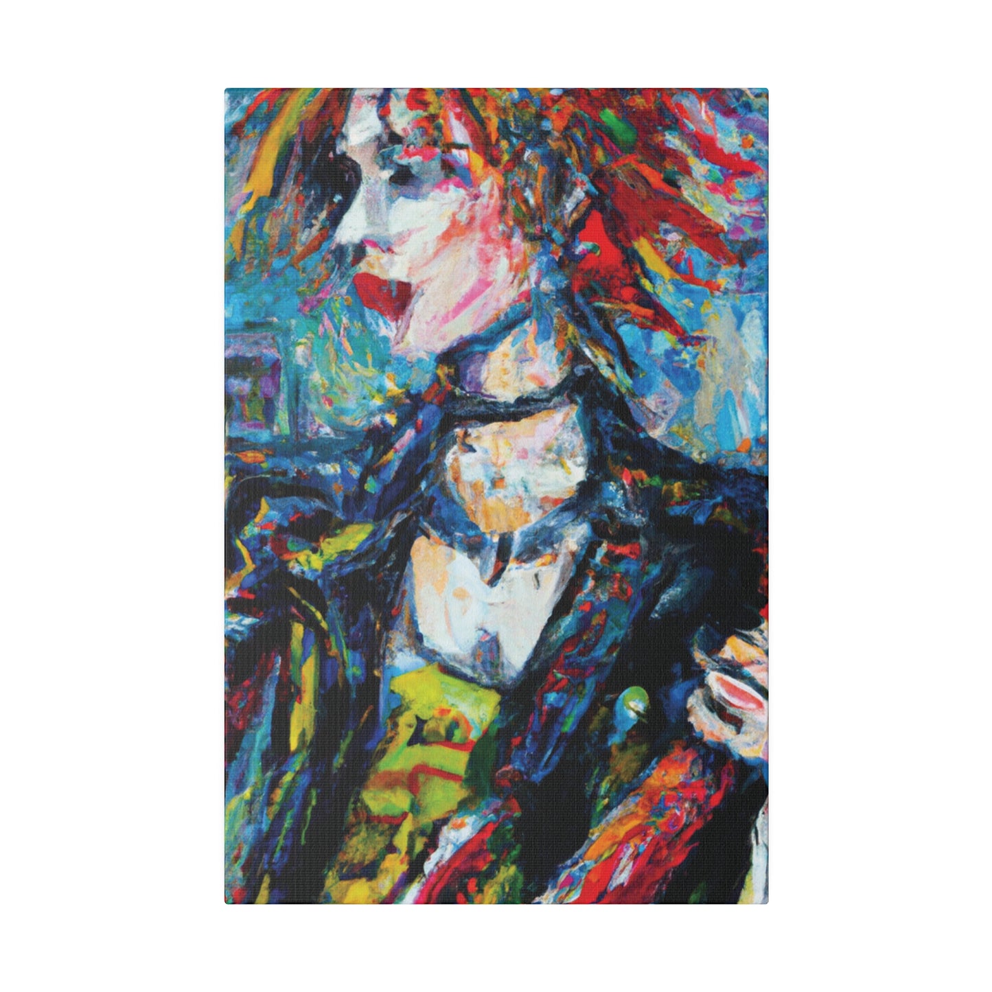 5997K - Rockstar Oil Painting Style Print | Poster | Home Decor | Wall Art | Music Art | Canvas