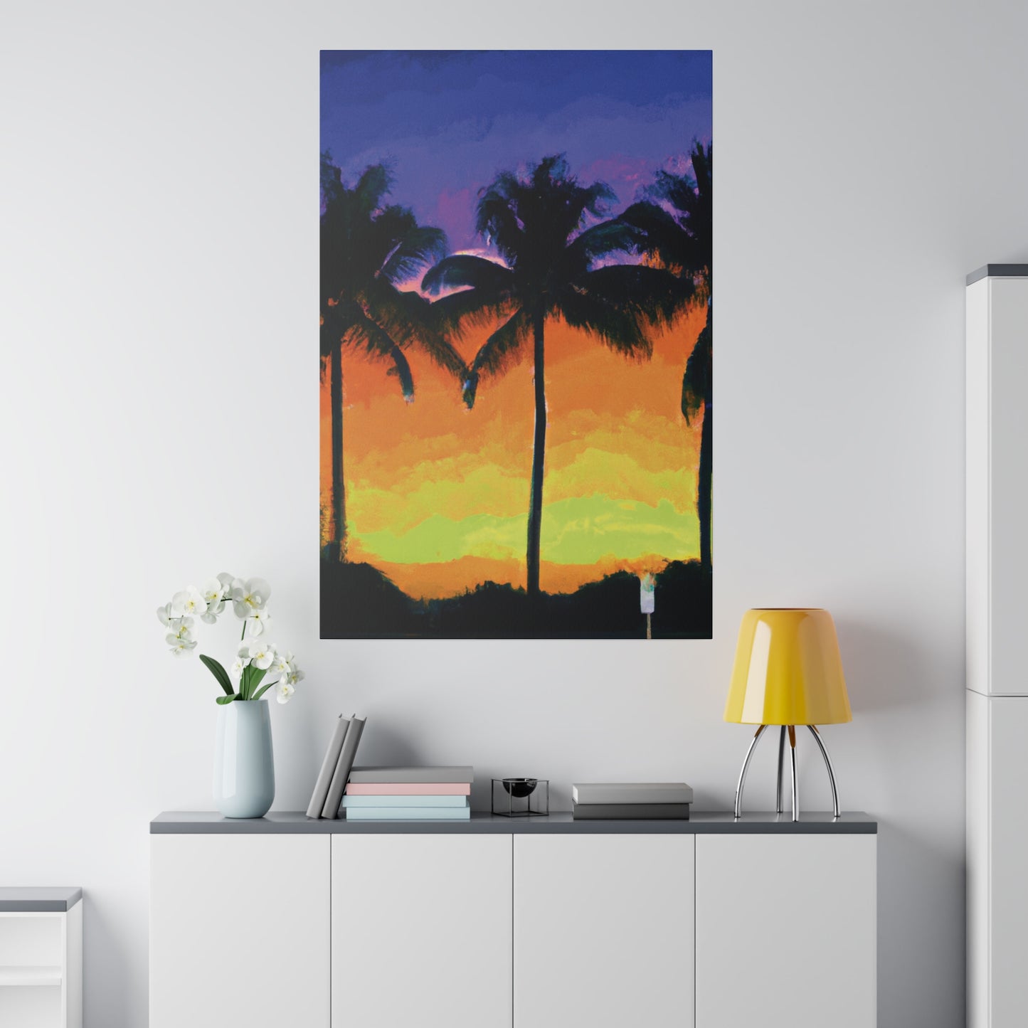 6354V - Miami Beach Sunset Painting Print | Miami | Beach | Sunset | Poster | Home Decor | Wall Art | Canvas