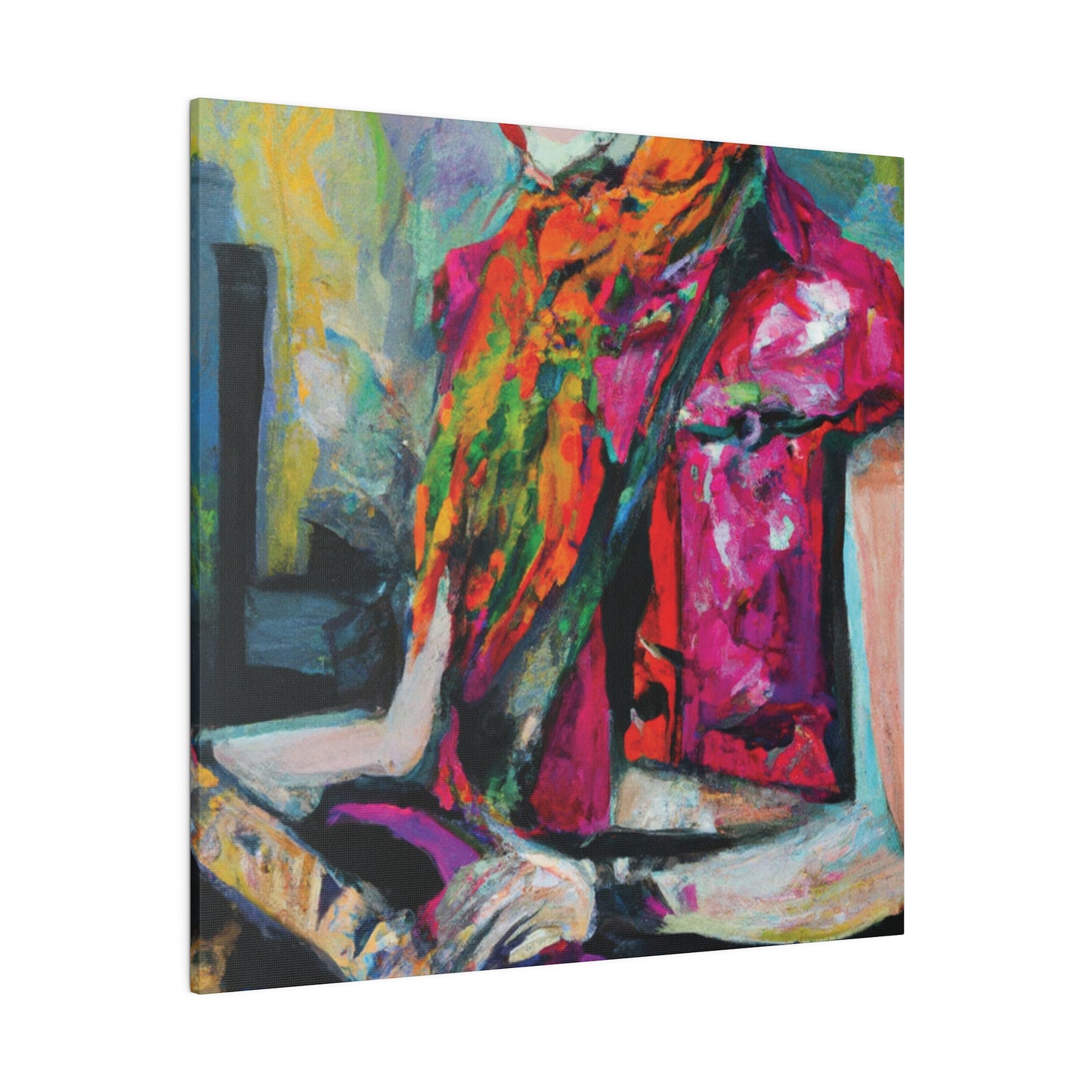 9053L - Rockstar Oil Painting Style Print | Poster | Home Decor | Wall Art | Music Art | Canvas