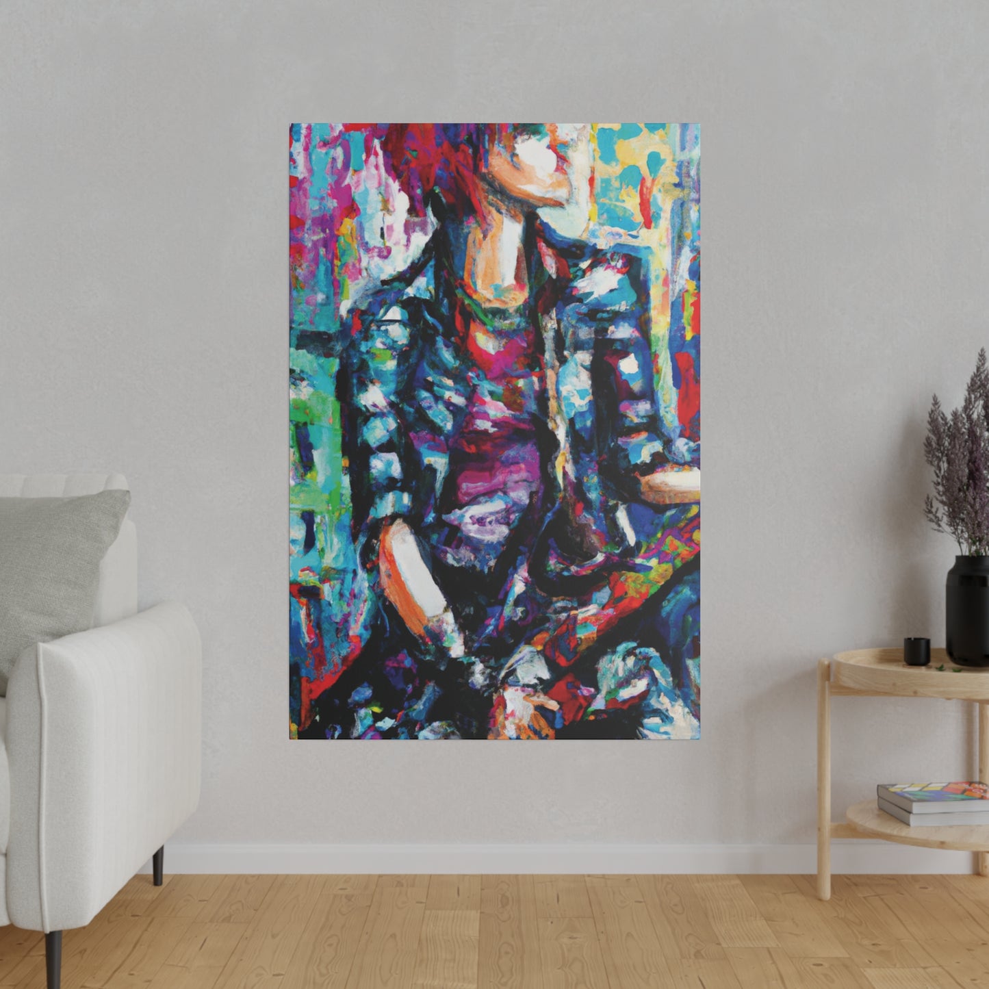 5033P - Rockstar Oil Painting Style Print | Poster | Home Decor | Wall Art | Music Art | Canvas