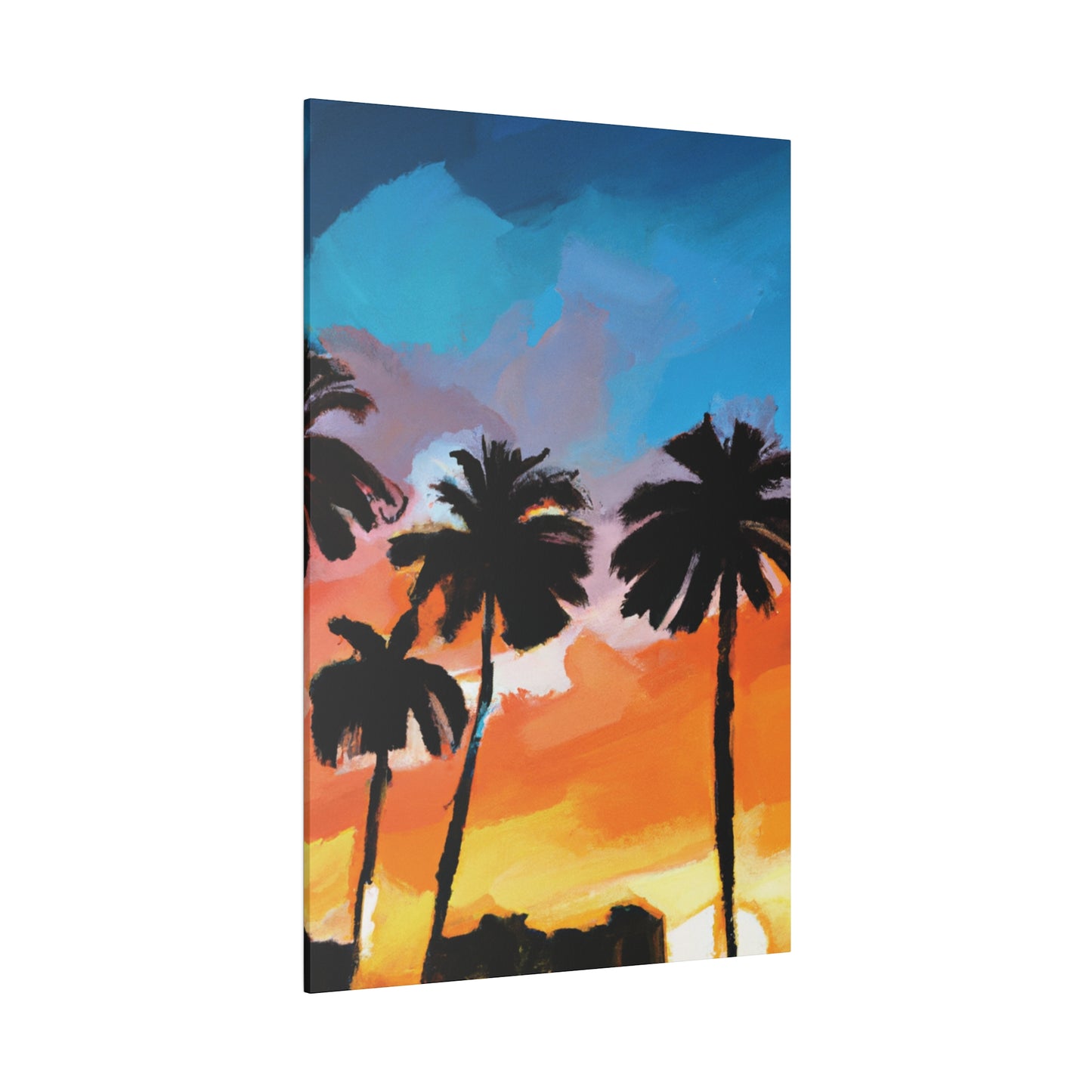 7010V - Miami Beach Sunset Painting Print | Miami | Beach | Sunset | Poster | Home Decor | Wall Art | Canvas