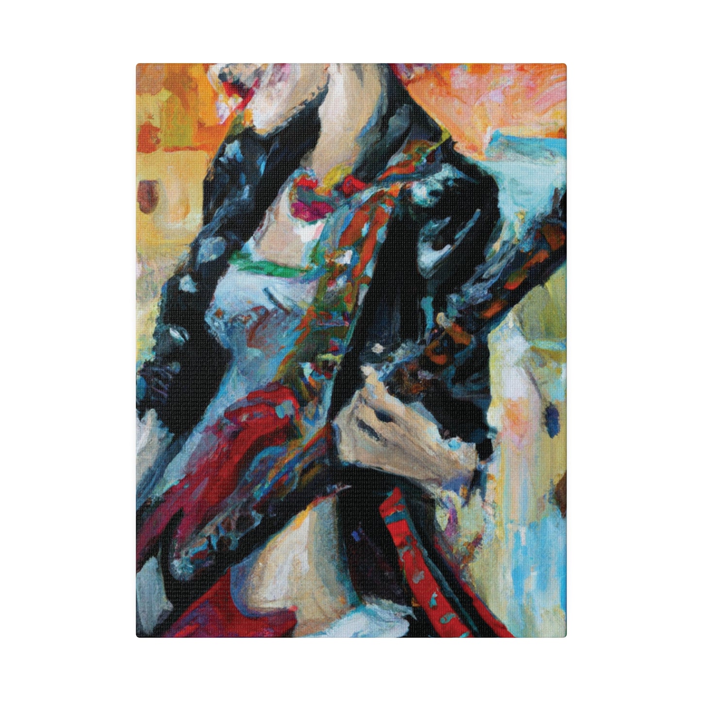 732X - Rockstar Oil Painting Style Print | Poster | Home Decor | Wall Art | Music Art | Canvas