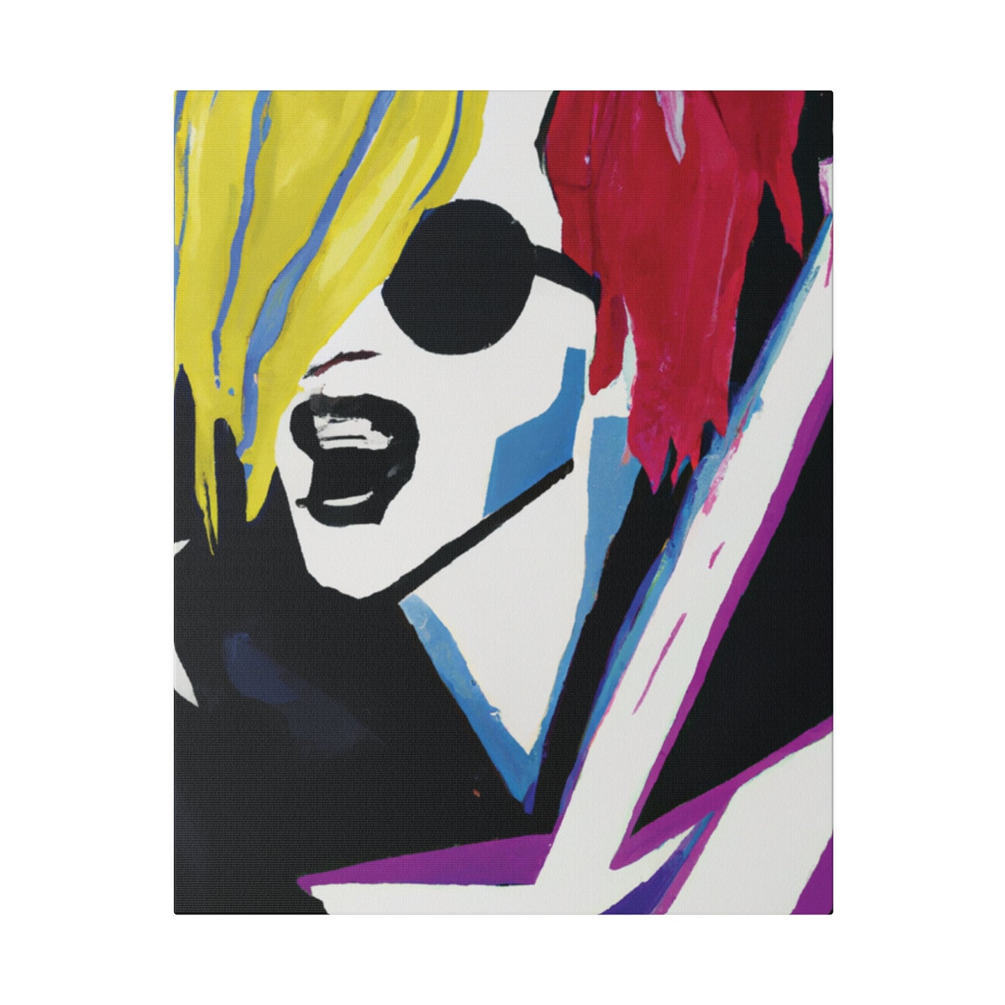 8784F - Rockstar Painting Print | Face | Abstract | Poster | Home Decor | Wall Art | Music Art | Canvas