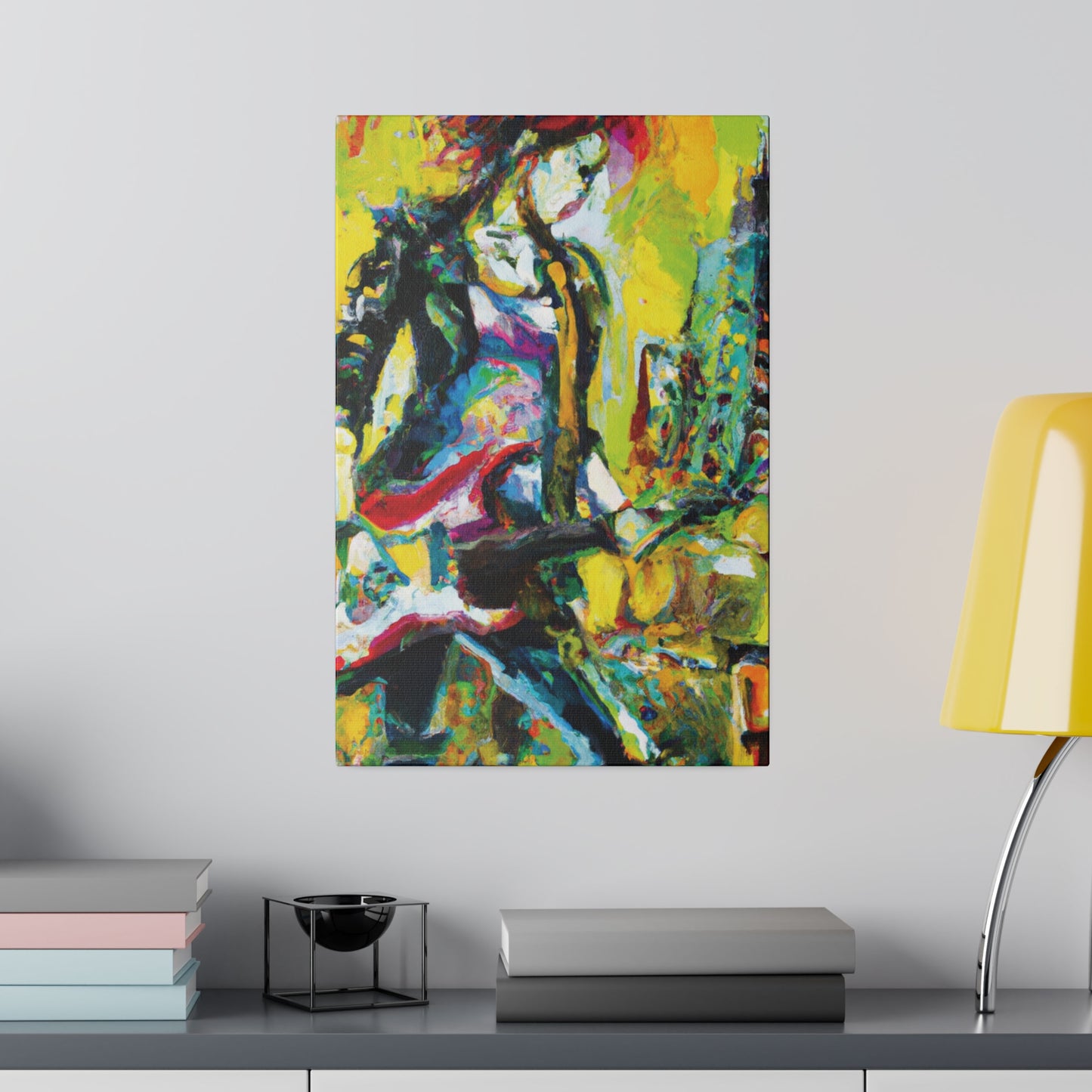 3274Y - Rockstar Oil Painting Style Print | Poster | Home Decor | Wall Art | Music Art | Canvas